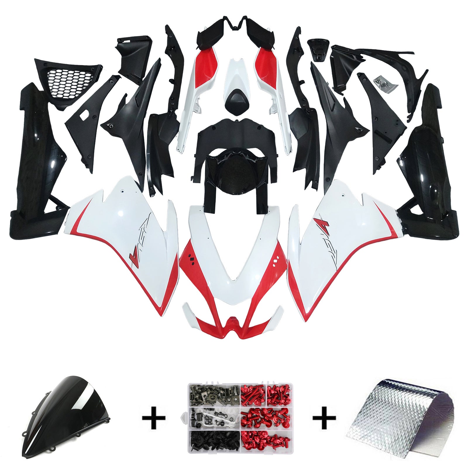 Amotopart Aprilia RSV4 1000 2009-2015 Kit Carénage Carrosserie Plastique ABS