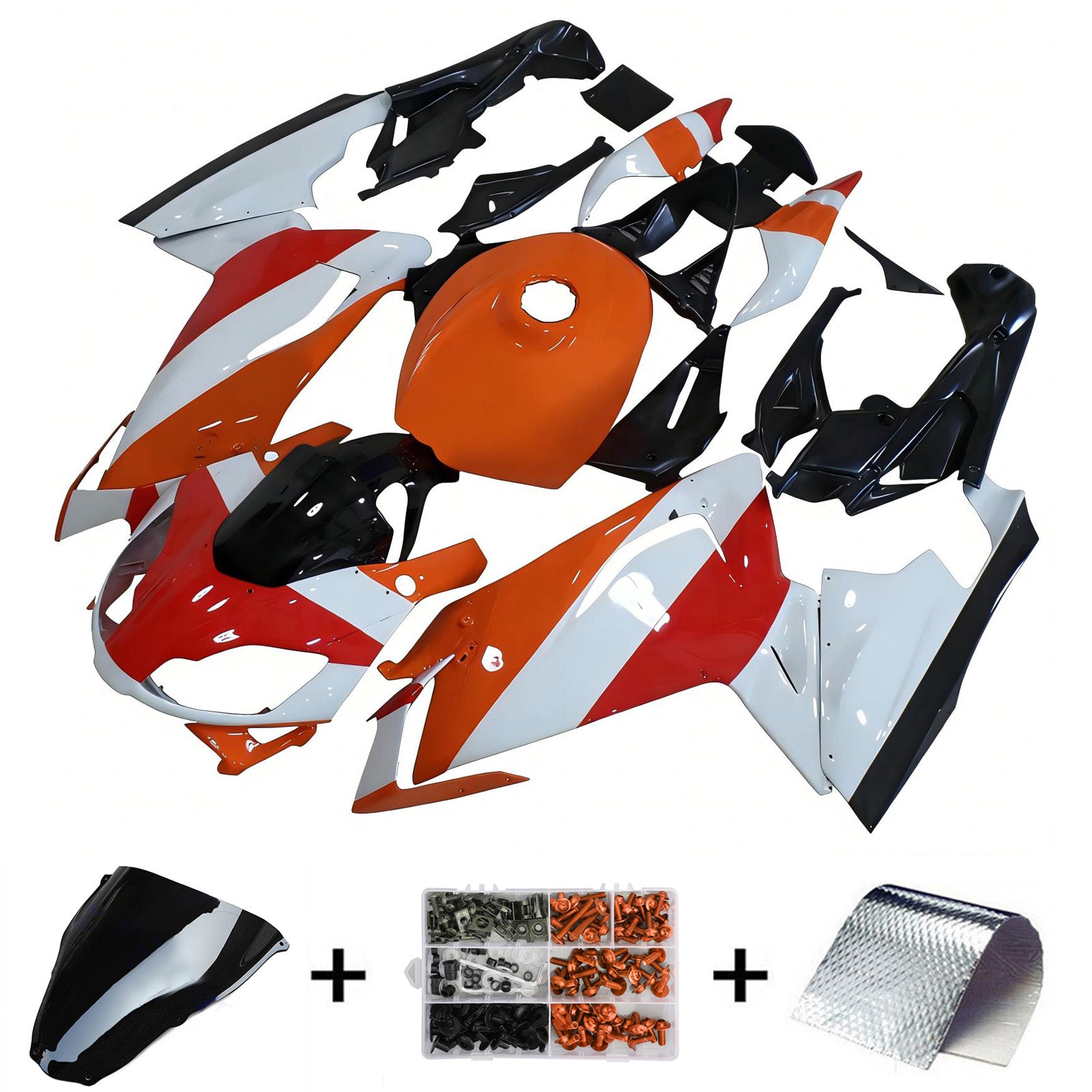 Amotopart Aprilia RS125 2006-2011 Kit Carénage Carrosserie Plastique ABS