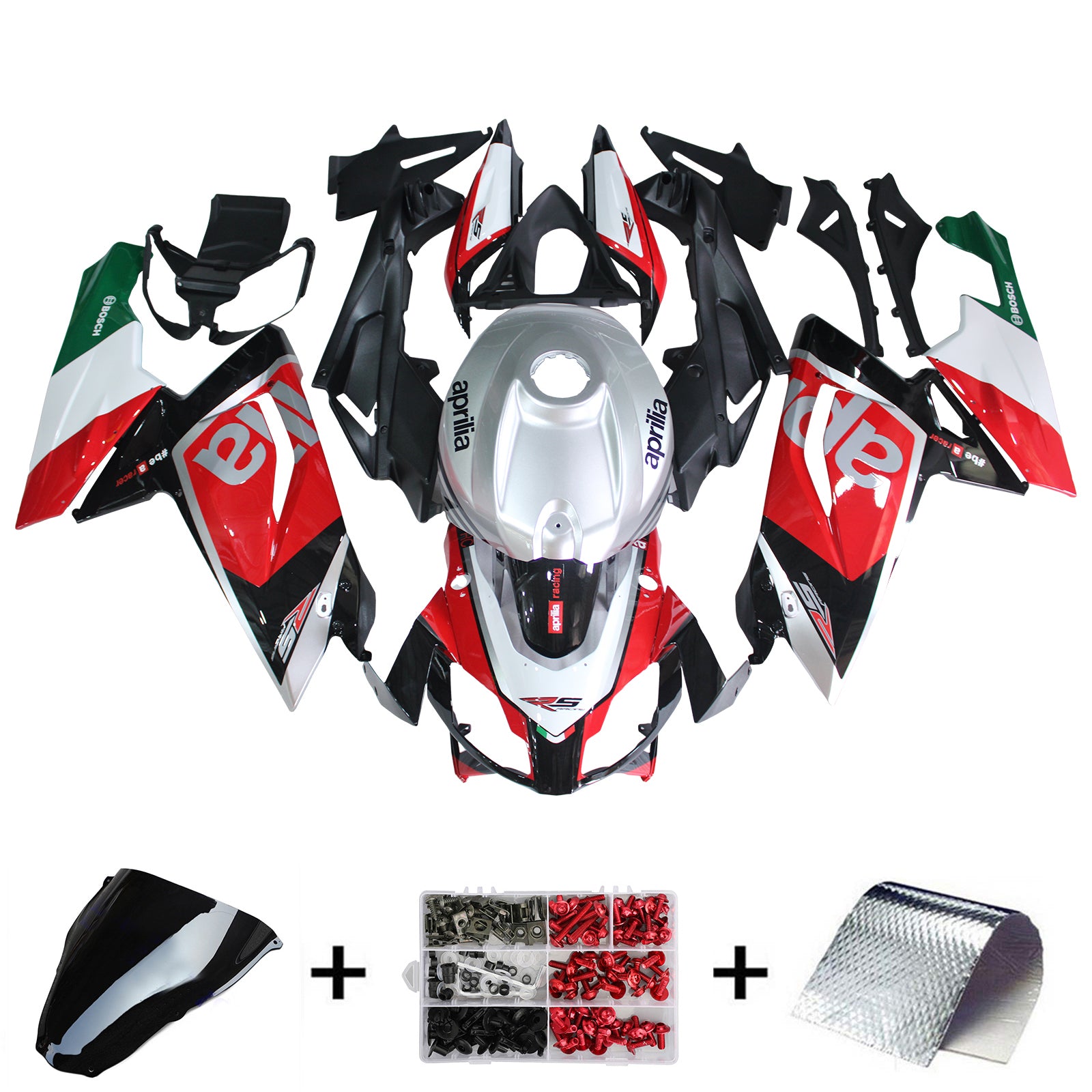 Amotopart Aprilia RS125 2006-2011 Kit de carenado de carrocería de plástico ABS