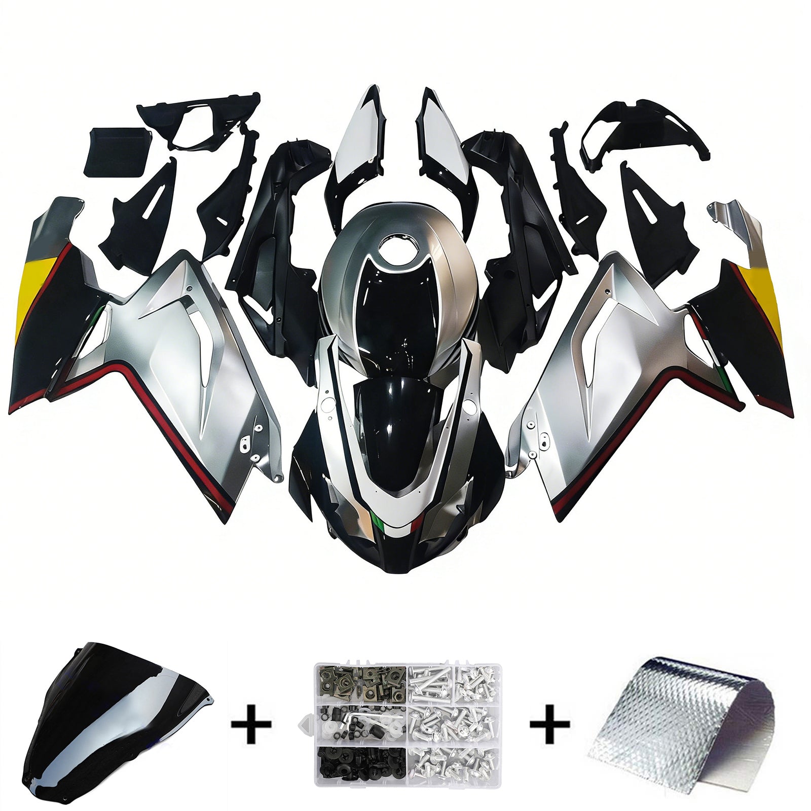 Amotopart Aprilia RS125 2006-2011 Kit Carénage Carrosserie Plastique ABS