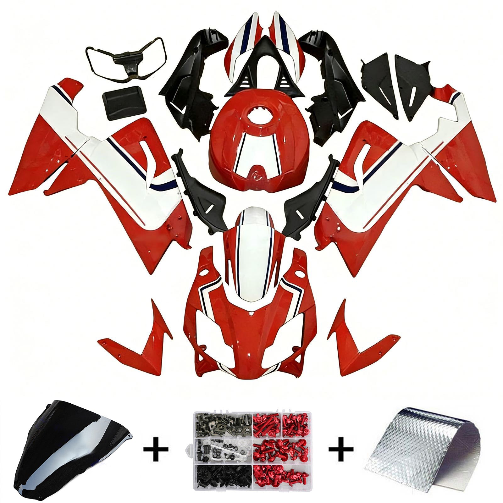 Amotopart Aprilia RS125 2006-2011 Kit Carénage Carrosserie Plastique ABS