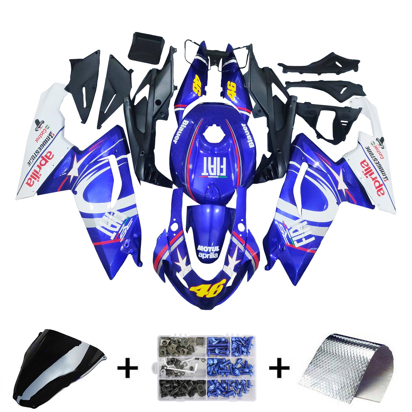 Amotopart Aprilia RS125 2006-2011 Kit Plastic Bodest