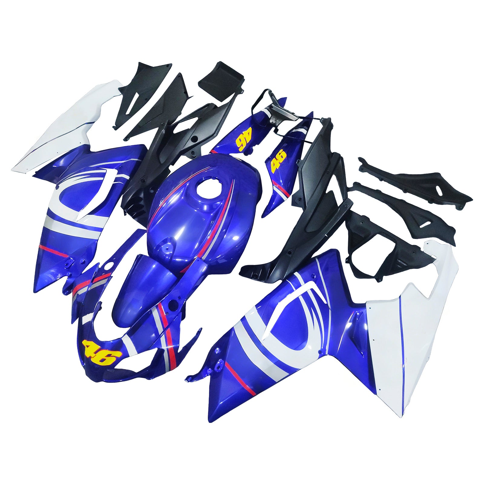 Amotopart Aprilia RS125 2006-2011 Kit Carénage Carrosserie Plastique ABS
