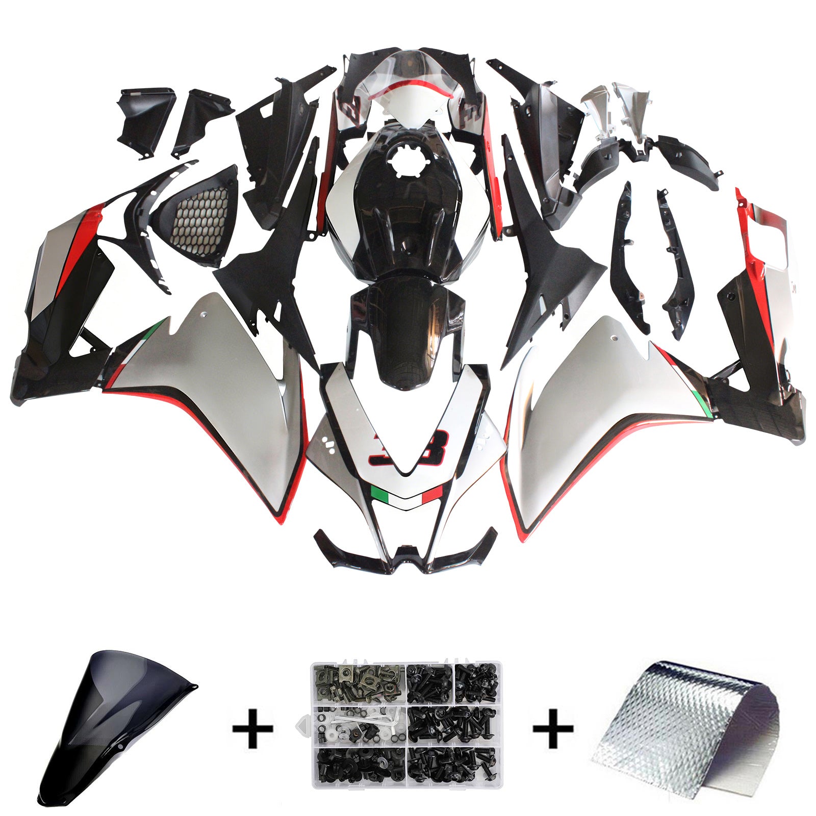 Amotopart Aprilia RS4 RS125 RS50 2012-2016 Kit de carénage Carrosserie