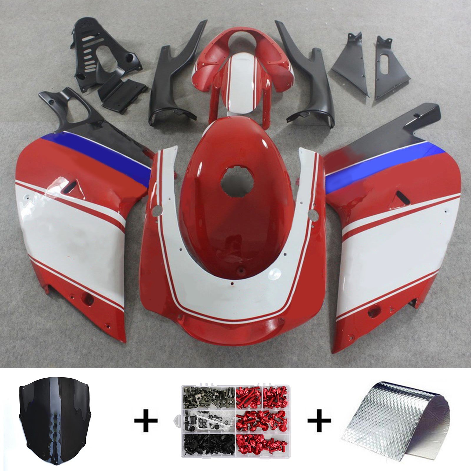 Amotopart Aprilia RS125 2000-2005 Carénage Kit Carrosserie Plastique ABS