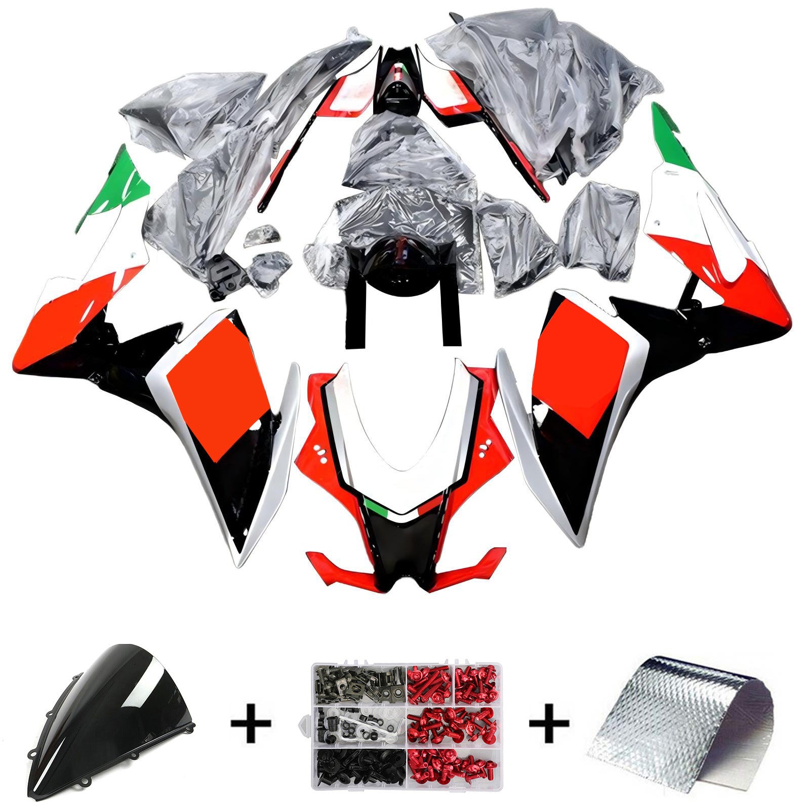 Amotopart Aprilia RSV4 1000 2016-2018 Kit Carénage Carrosserie Plastique