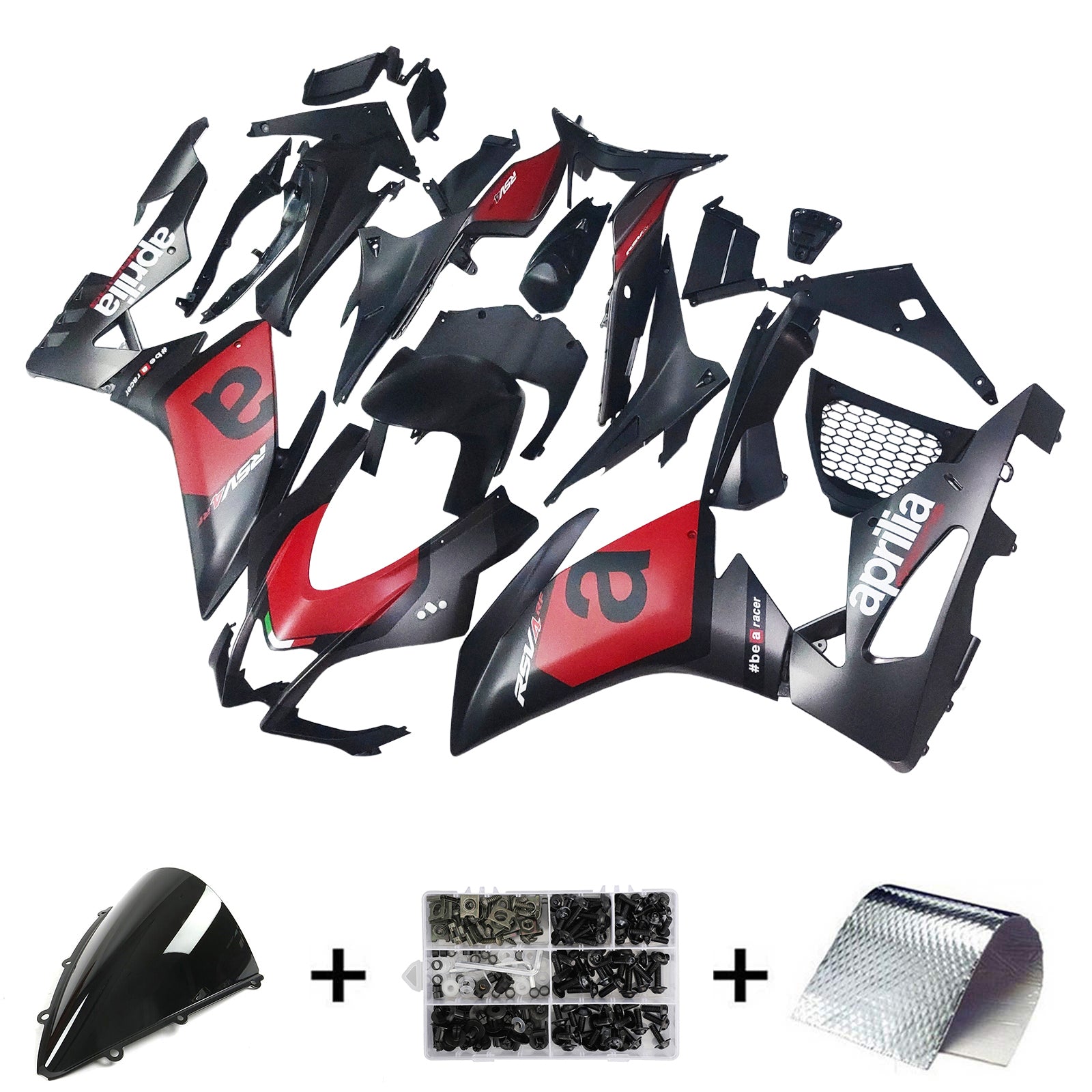 Amotopart Aprilia RSV4 1000 2016-2018 Kit Carénage Carrosserie Plastique