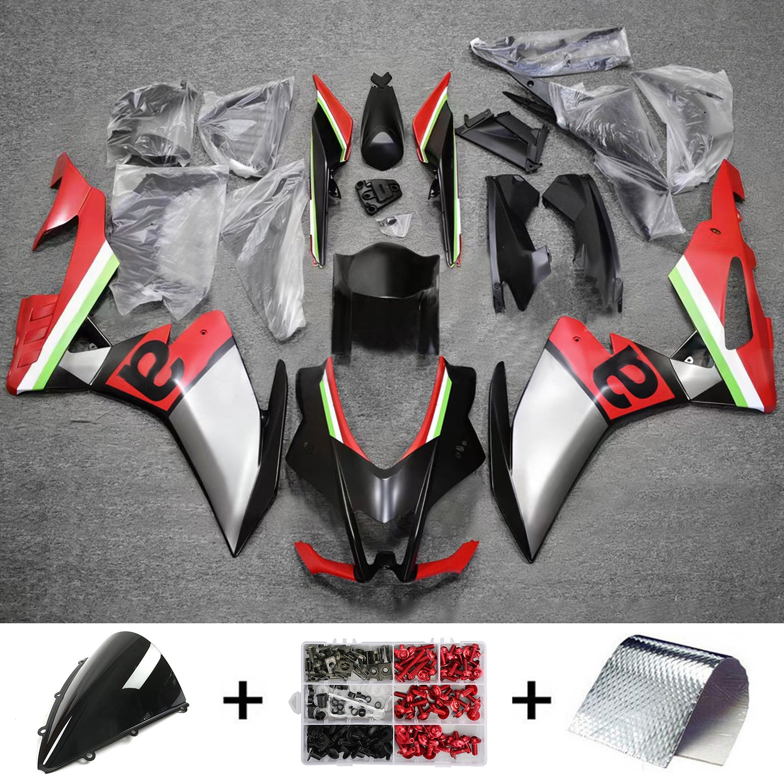 Kit de carénage d'injection Aprilia RSV4 1000 2016-2020 Carrosserie Plastique