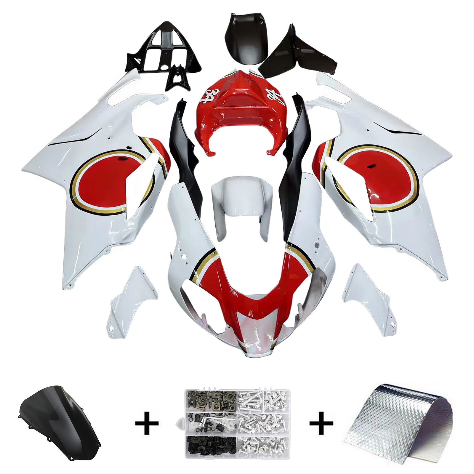 Amotopart Aprilias RSV1000 2003-2006 Kit de carénage Carrosserie Plastique