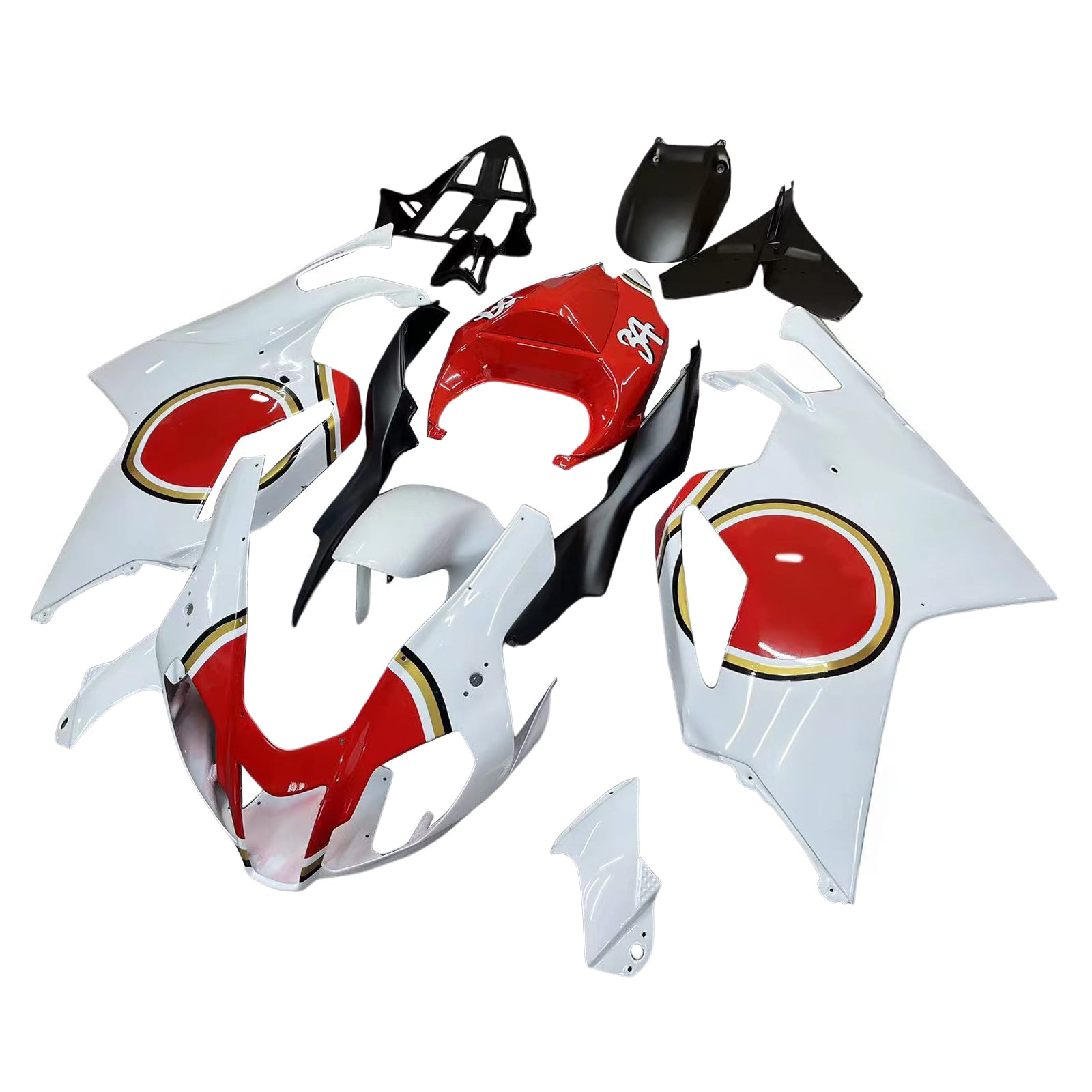 Amotopart Aprilias RSV1000 2003-2006 Kit de carénage Carrosserie Plastique