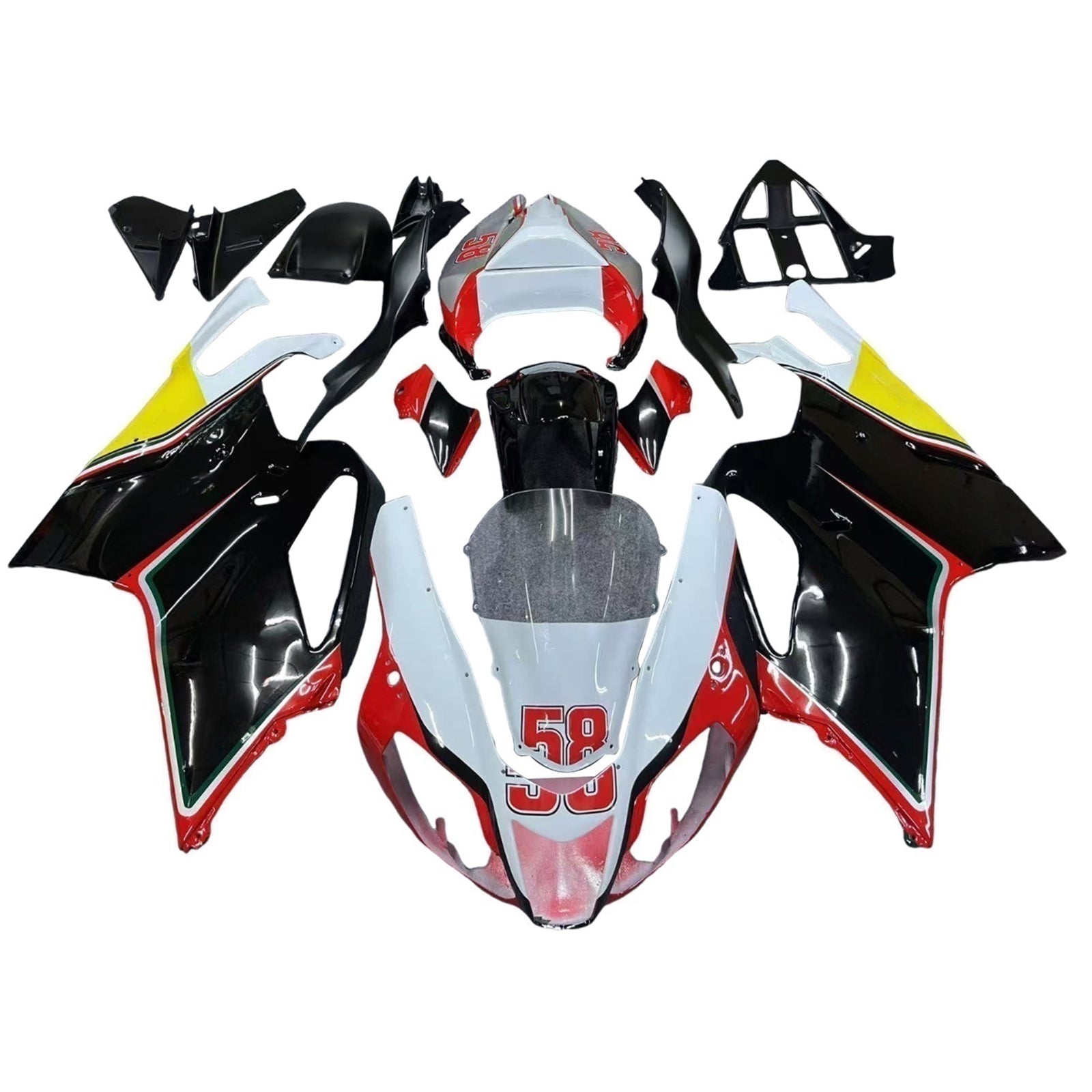 Amotopart Aprilia RSV1000 2003-2006 Kit Carénage Carrosserie Plastique