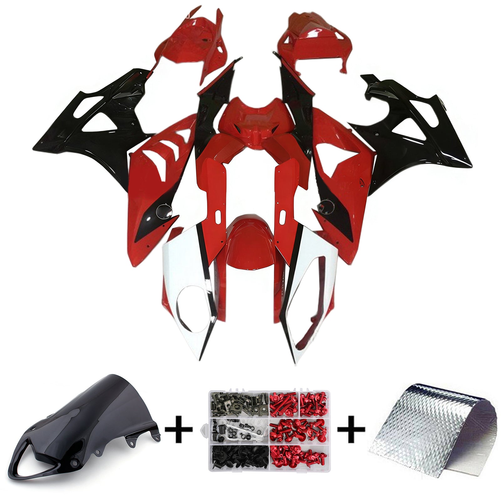 Amotopart BMW S1000RR 2009-2014 Kit de carénage Carrosserie Plastique ABS