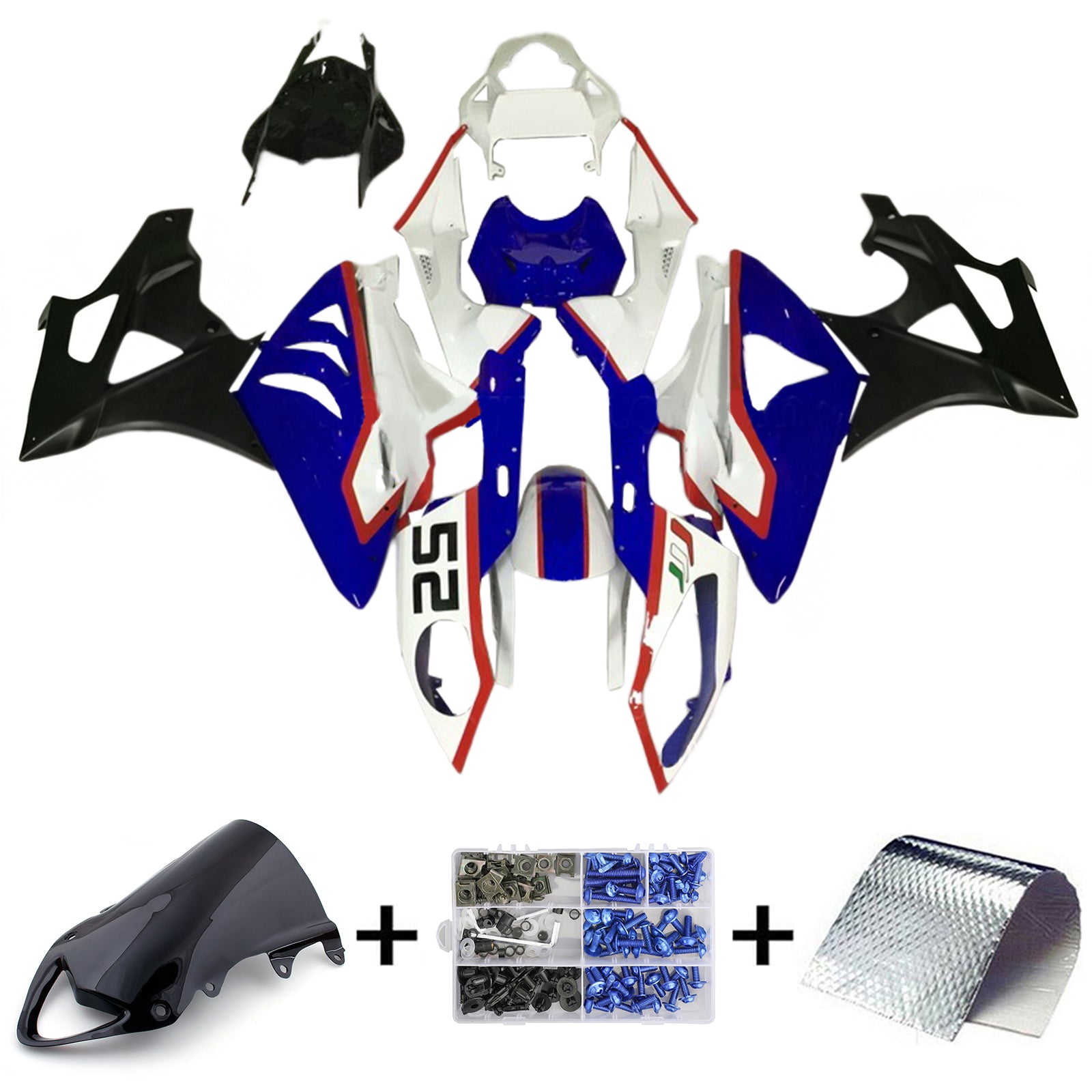 Amotopart BMW S1000RR 2009-2014 suojasarja Kori ABS-muovia