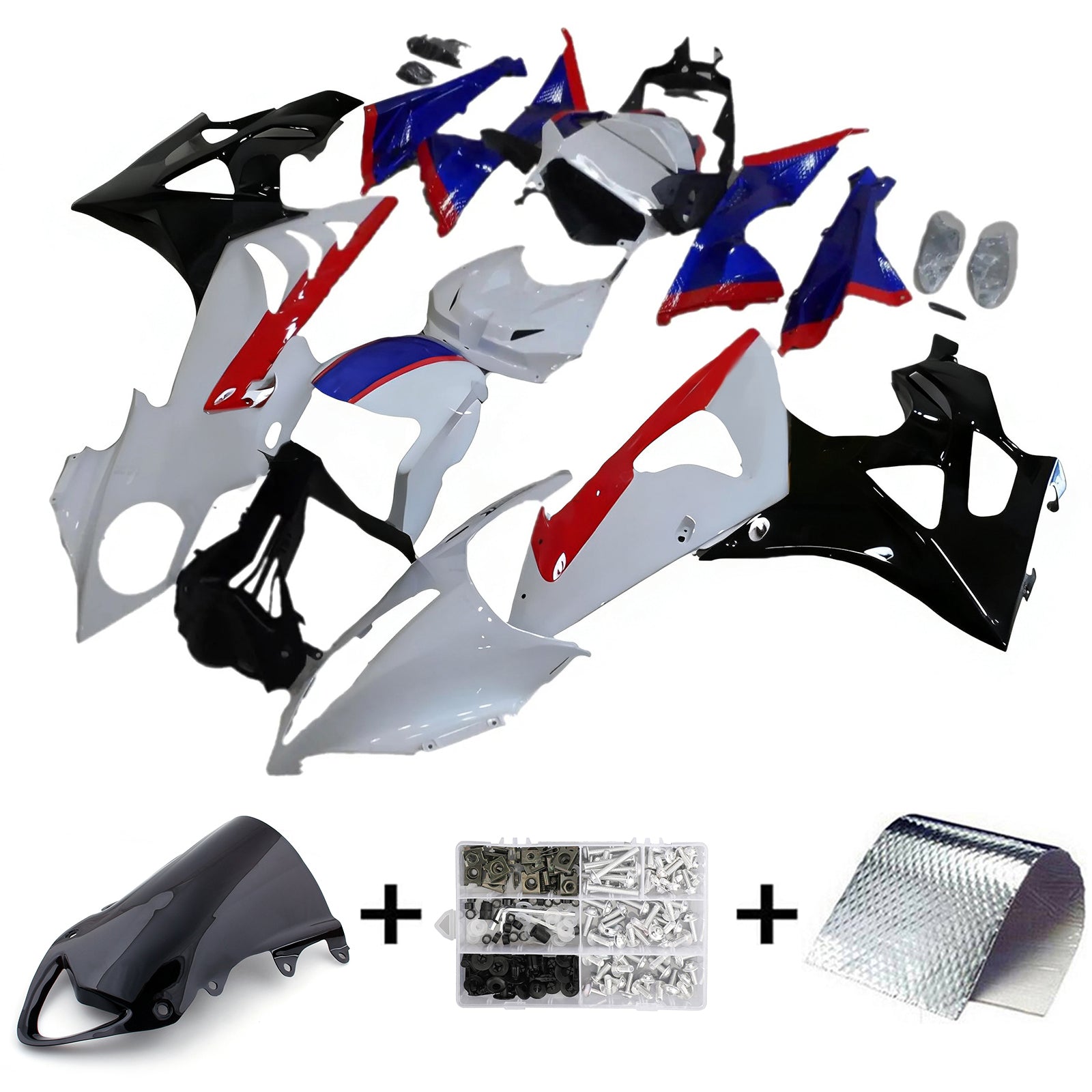 Amotopart BMW S1000RR 2009-2014 suojasarja Kori ABS-muovia