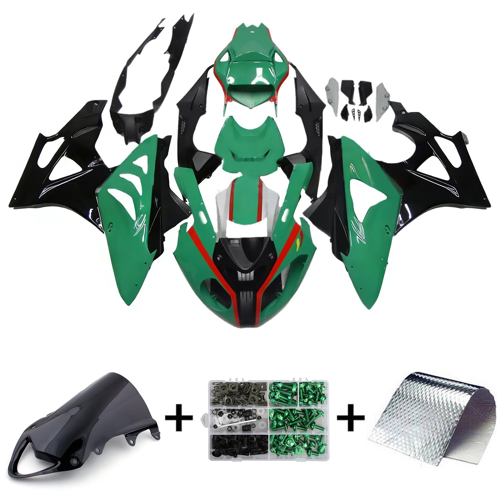 Amotopart BMW S1000RR 2009-2014 Kit de carénage Carrosserie Plastique ABS
