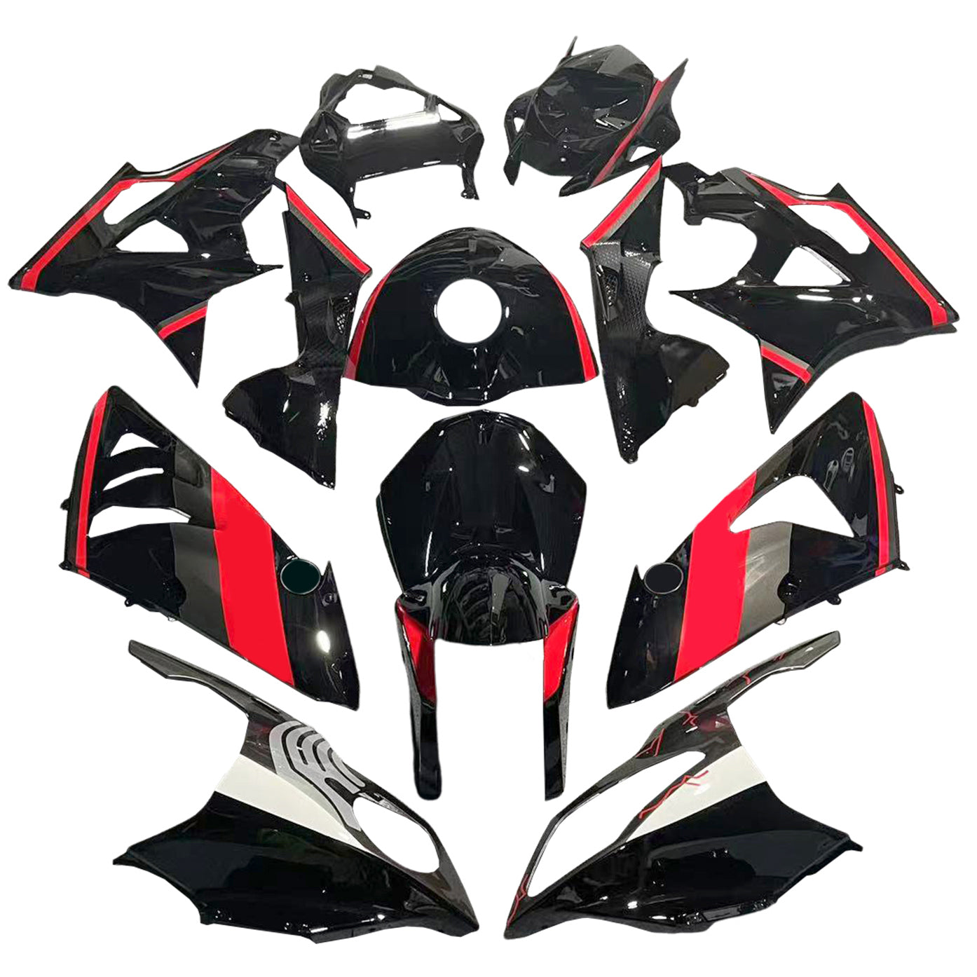 Amotopart BMW S1000RR 2009-2014 suojasarja Kori ABS-muovia