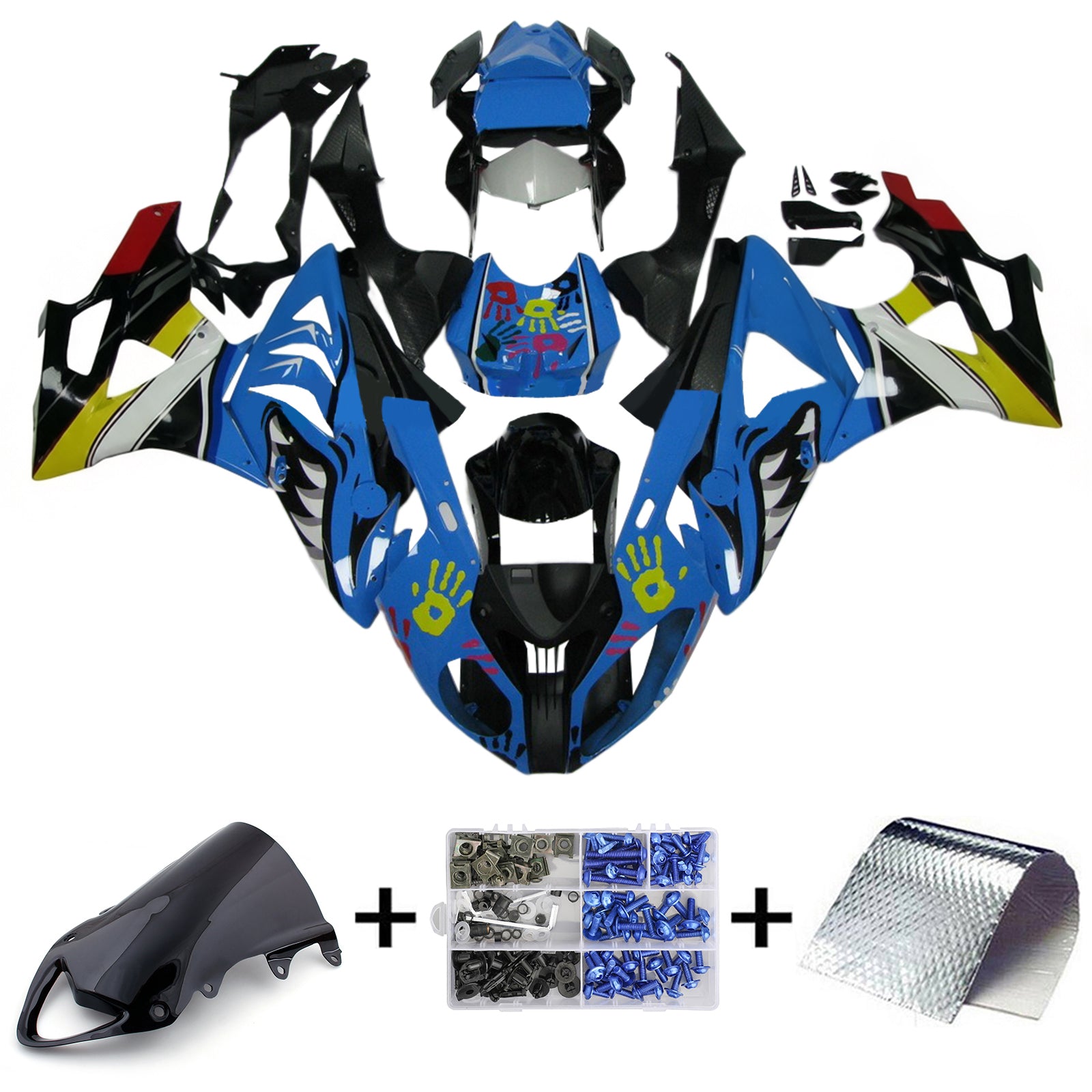 Amotopart BMW S1000RR 2009-2014 suojasarja Kori ABS-muovia
