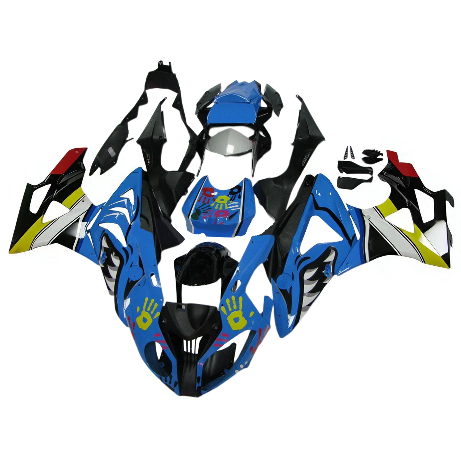 Amotopart BMW S1000RR 2009-2014 suojasarja Kori ABS-muovia