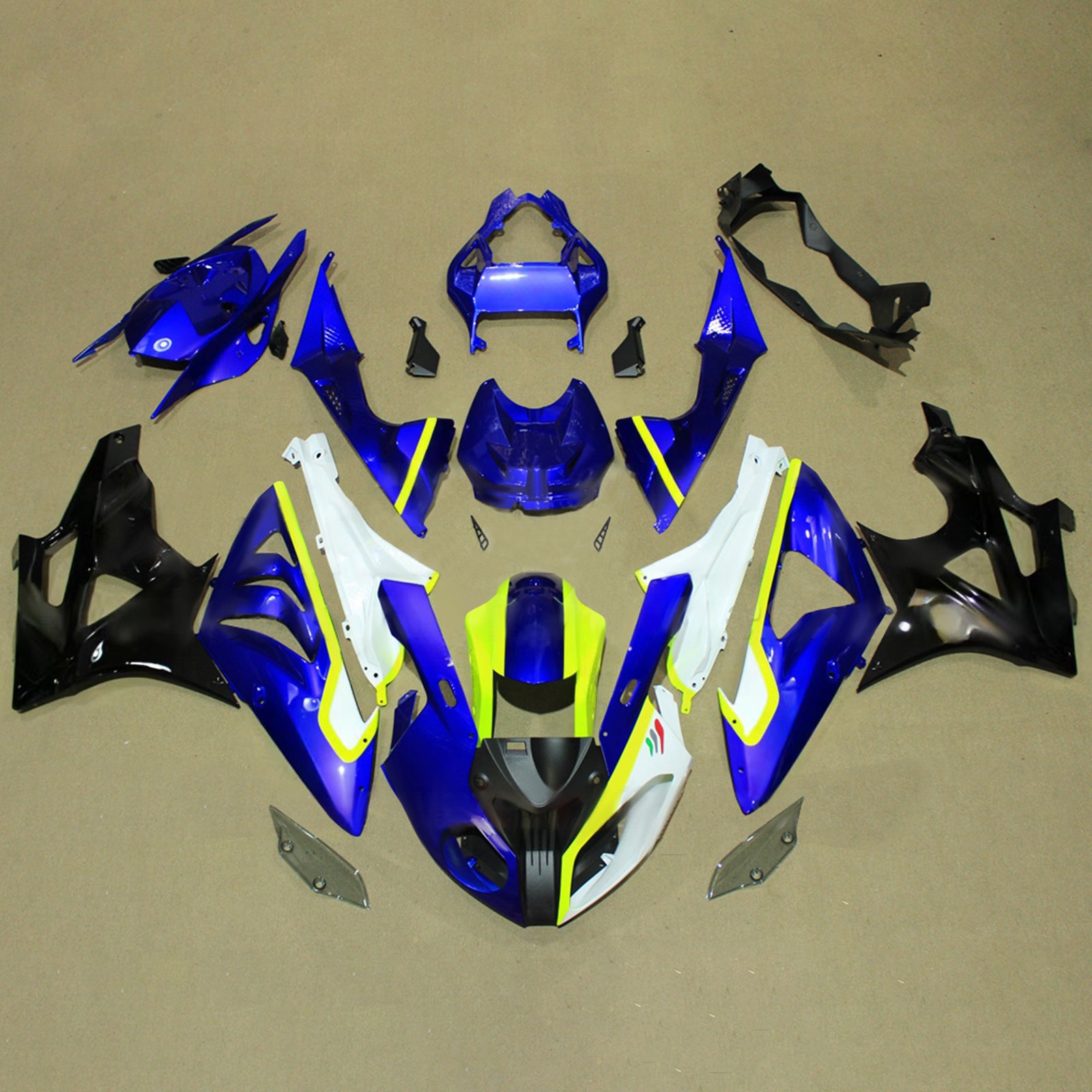 Kit de carénage d'injection pour BMW S1000RR 2009-2014 Carrosserie Plastique ABS