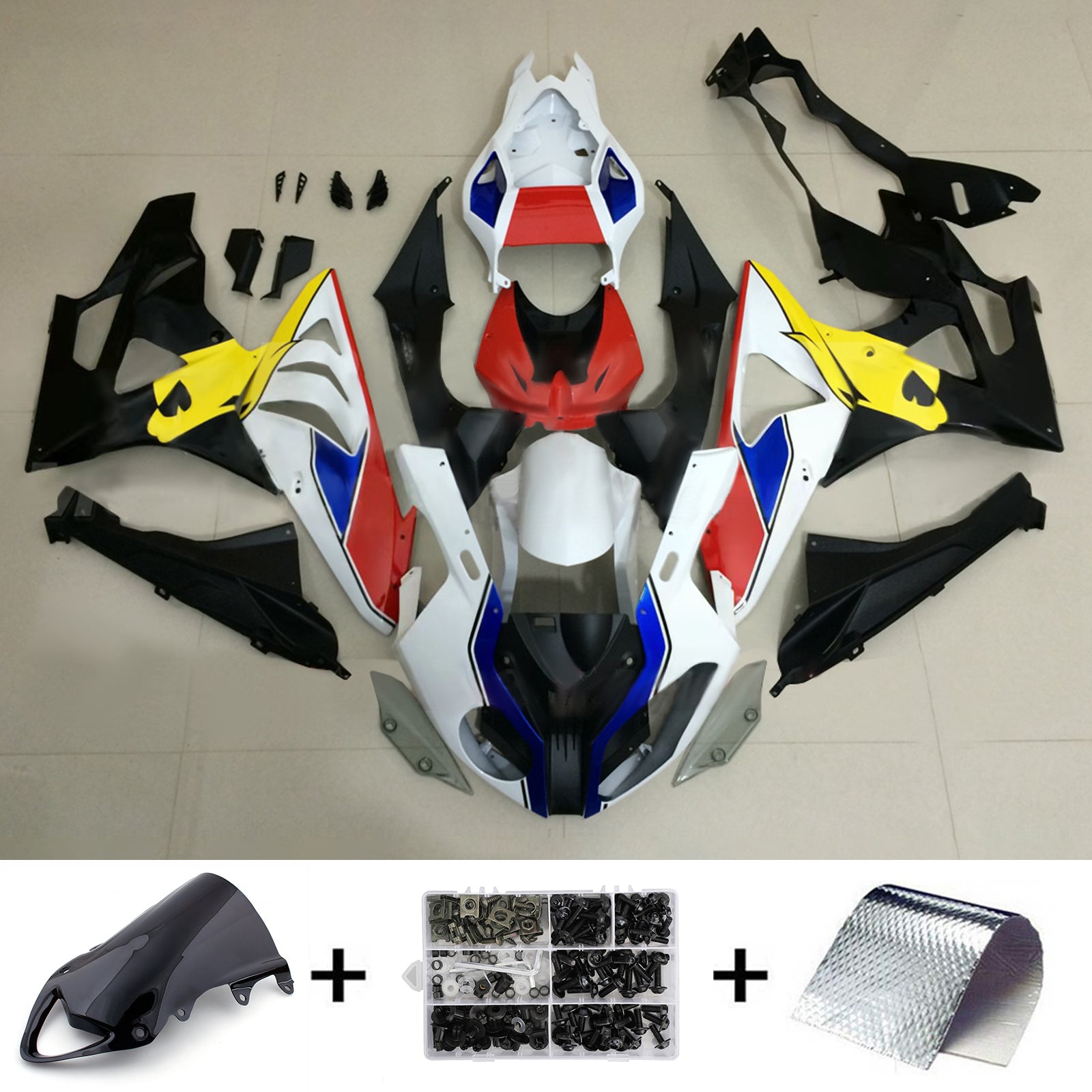 Kit de carenado de inyección para BMW S1000RR 2009-2014 ABS Cuerpo de plástico