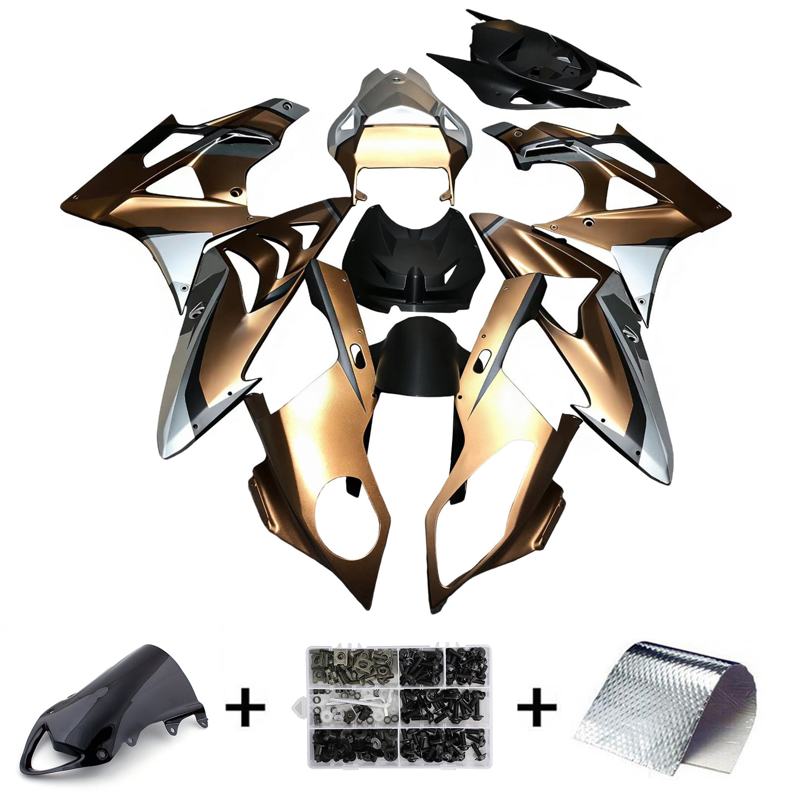 Kit de carénage d'injection pour BMW S1000RR 2009-2014 Carrosserie Plastique ABS