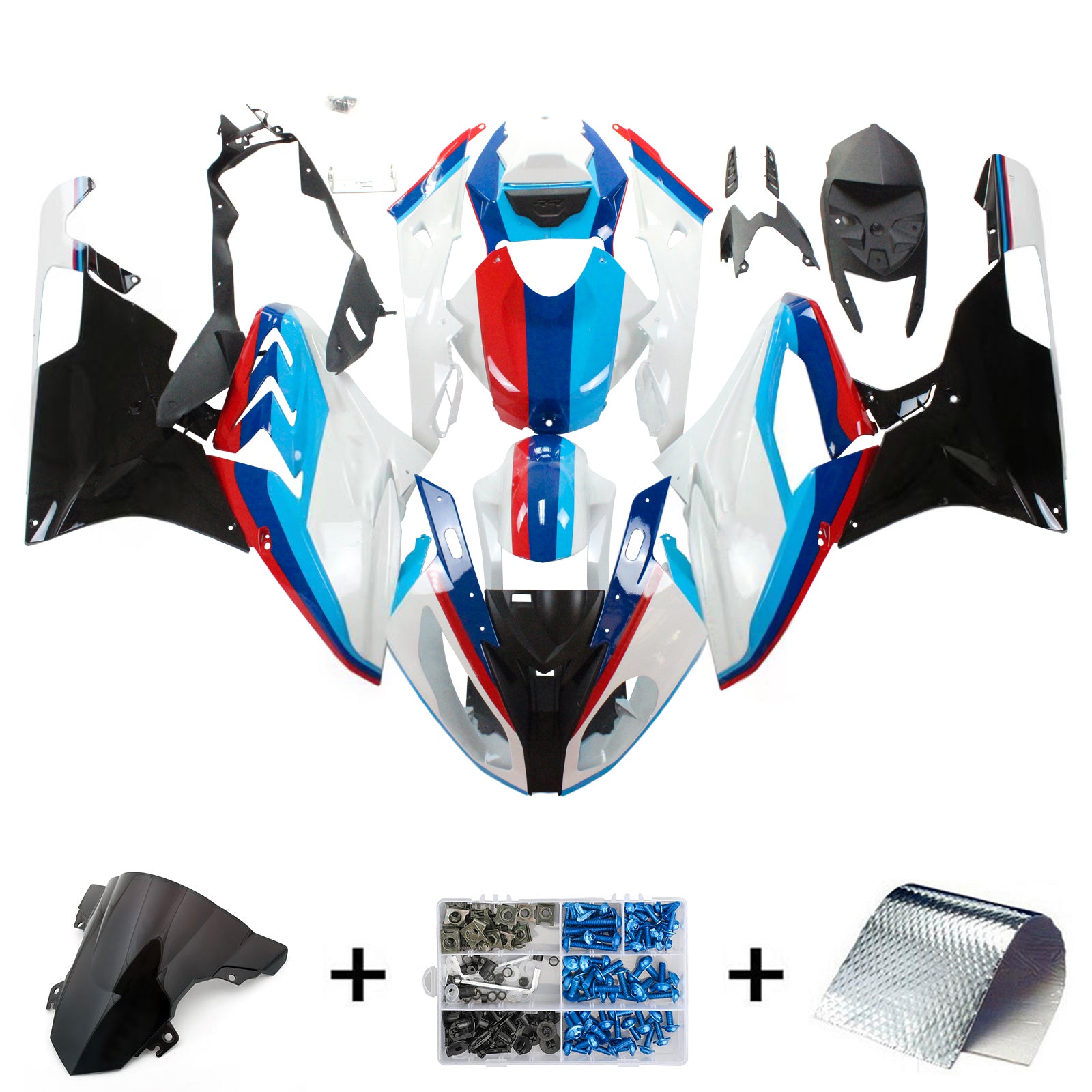 Amotopart Kit de Carenado para BMW S1000RR 2015-2016 Carrocería Plástico ABS Genérico