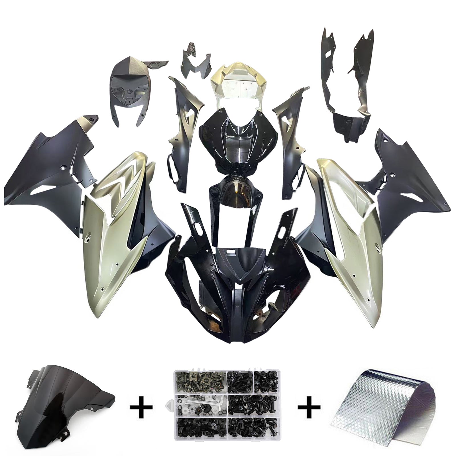 Amotopart BMW S1000RR 2015-2016 Kit Carénage Carrosserie Plastique ABS