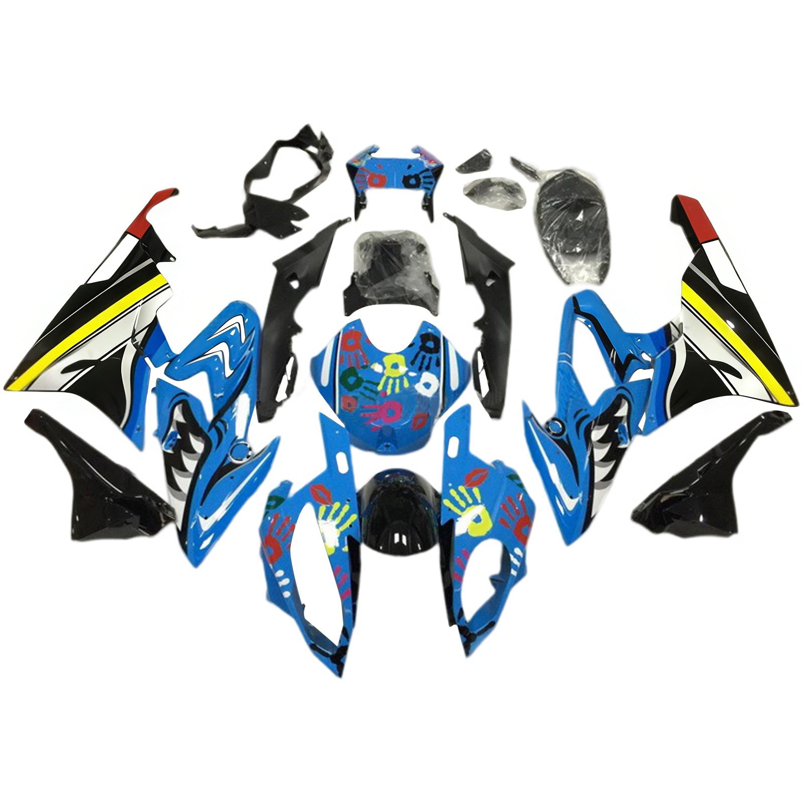 Amotopart BMW S1000RR 2015-2016 Kit de carenado de carrocería de plástico ABS