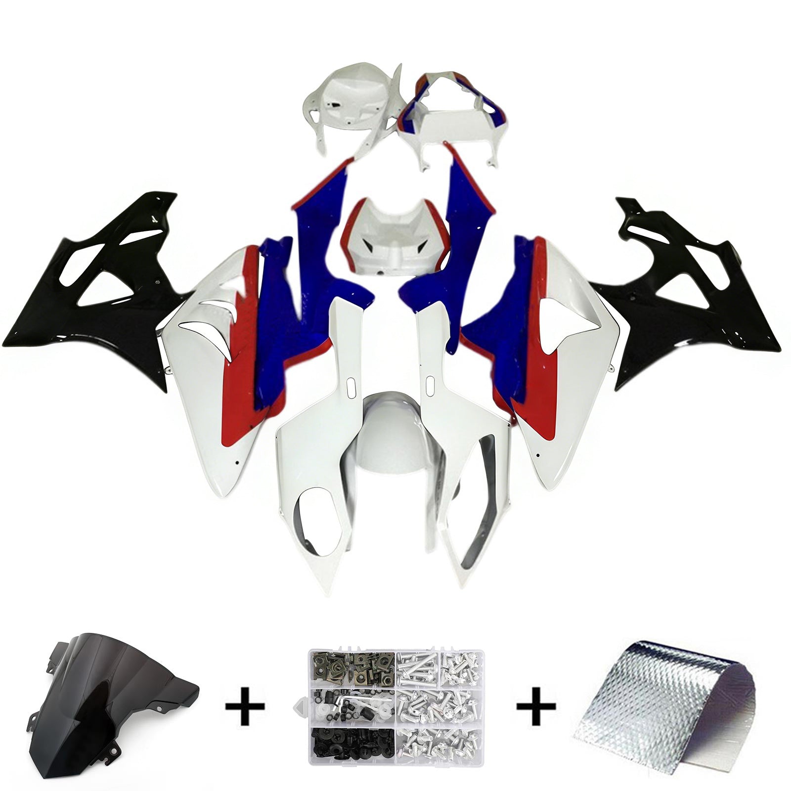 Amotopart BMW S1000RR 2015-2016 ABS muovinen korin suojasarja