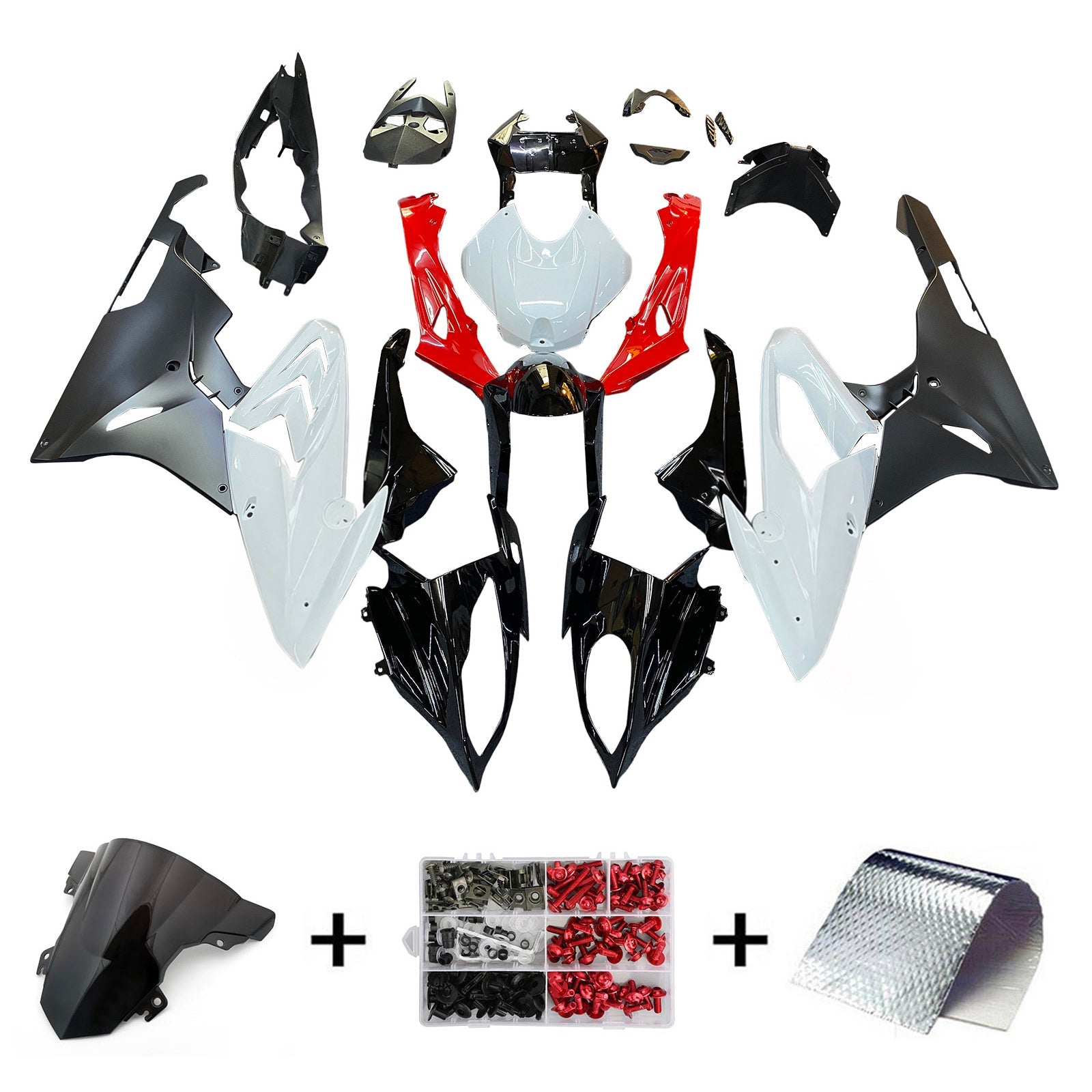 Amotopart BMW S1000RR 2015-2016 Kit Carénage Carrosserie Plastique ABS