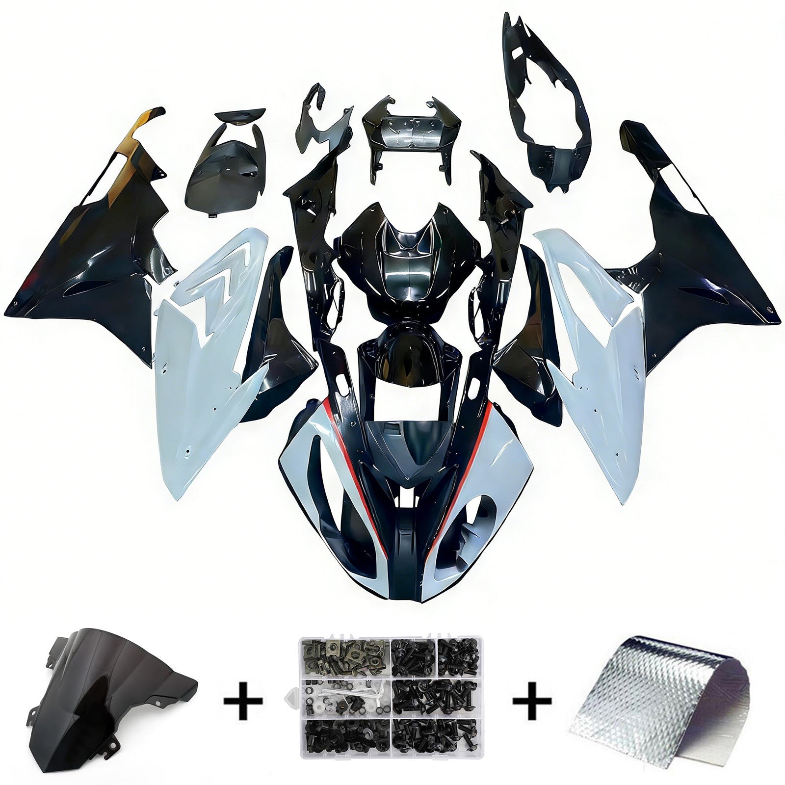 Amotopart BMW S1000RR 2015-2016 ABS muovinen korin suojasarja