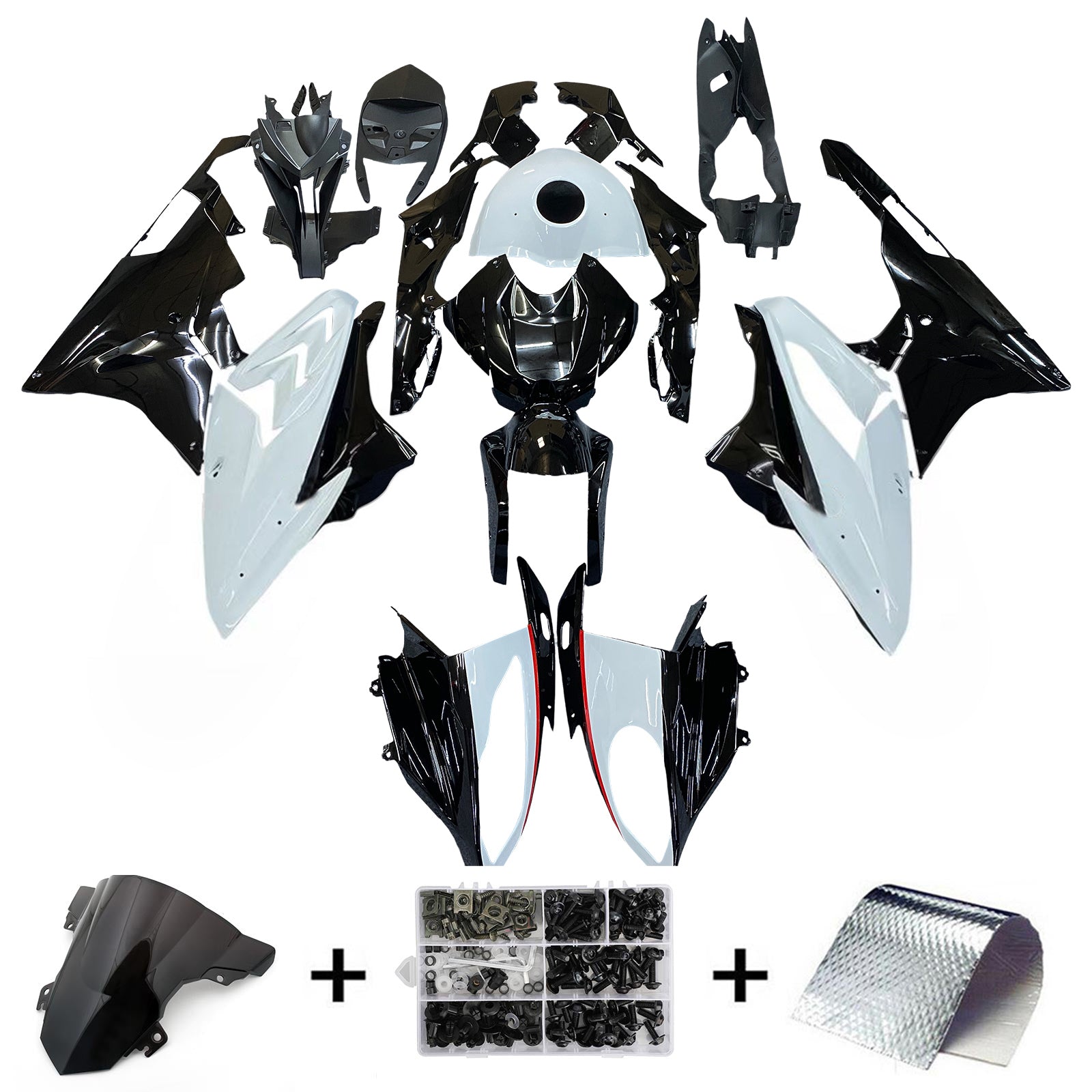 Amotopart BMW S1000RR 2015-2016 Kit Carénage Carrosserie Plastique ABS