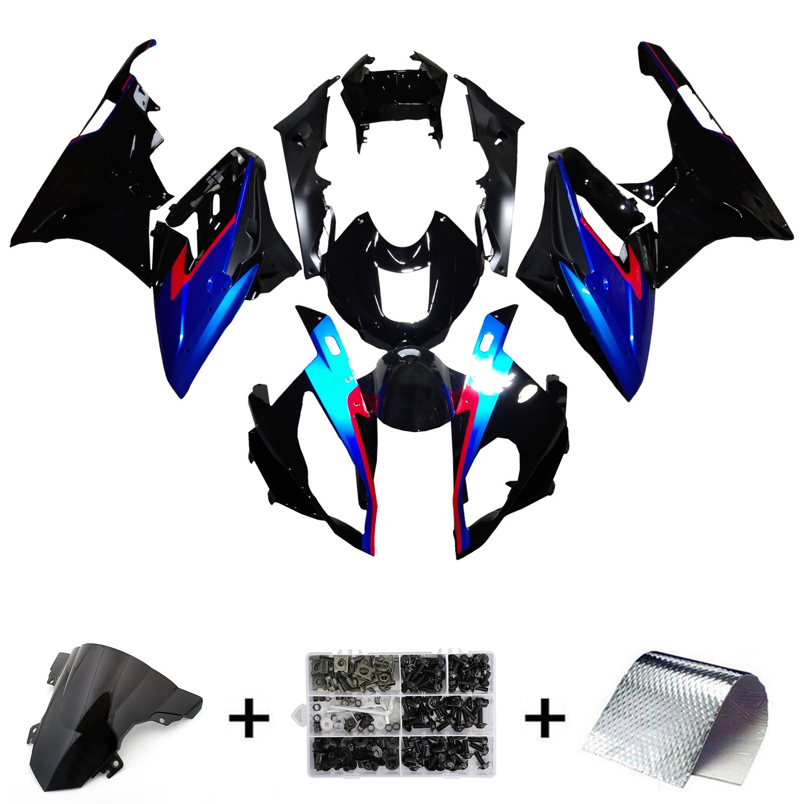 Amotopart BMW S1000RR 2015-2016 ABS muovinen korin suojasarja
