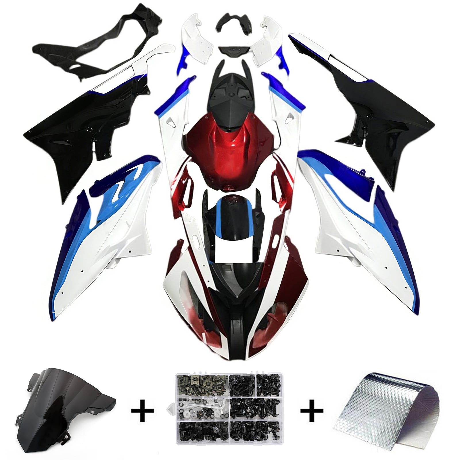 Amotopart BMW S1000RR 2015-2016 Zestaw owiewek nadwozia z tworzywa ABS