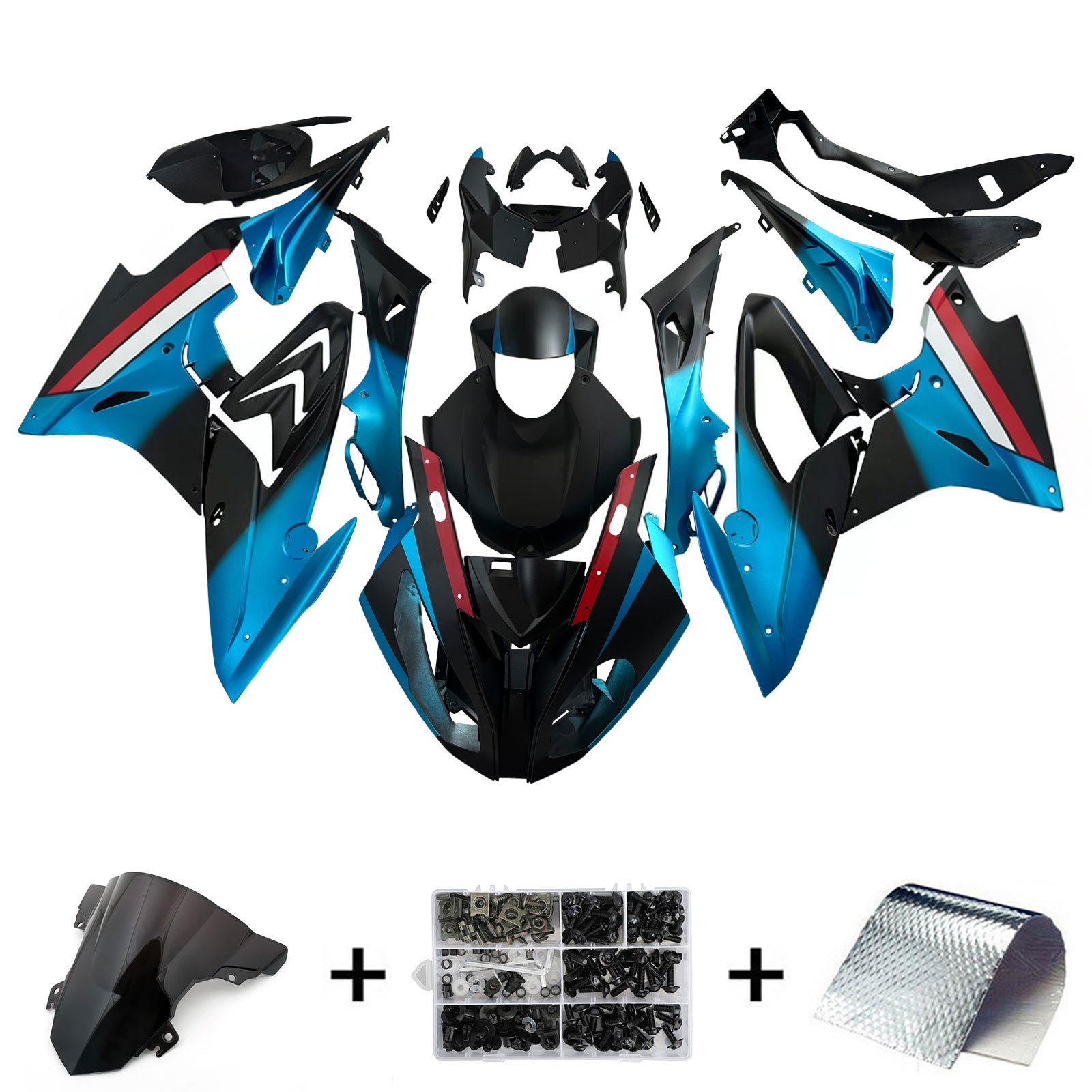 Amotopart Kit de carénage pour BMW S1000RR 2017-2018 Carrosserie Plastique ABS Générique