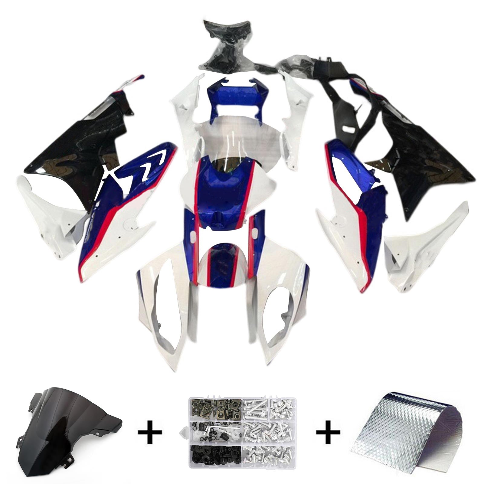 Amotopart BMW S1000RR 2017-2018 ABS muovinen korin suojasarja