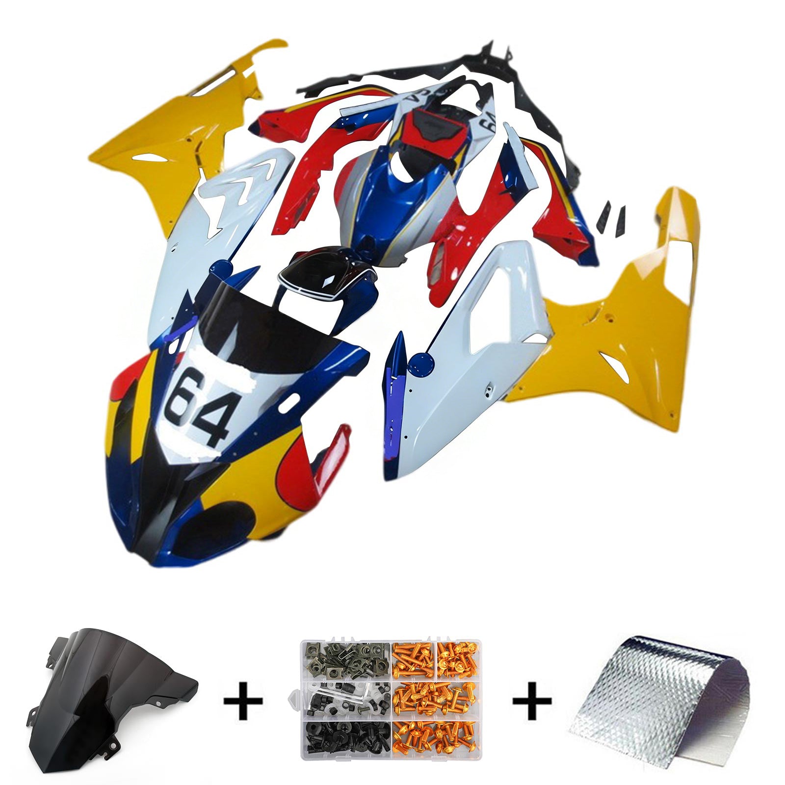 Amotopart BMW S1000RR 2017-2018 Kit Carrosserie plastični abs