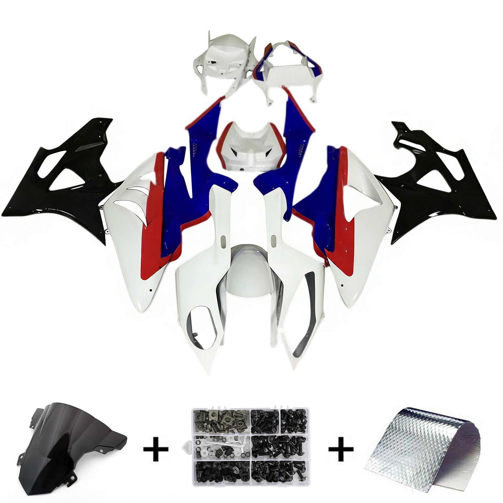 Amotopart BMW S1000RR 2017-2018 Kit Carénage Carrosserie Plastique ABS