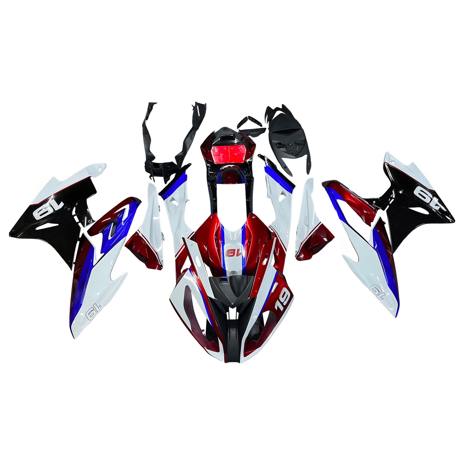 Amotopart BMW S1000RR 2017-2018 Kit Carénage Carrosserie Plastique ABS