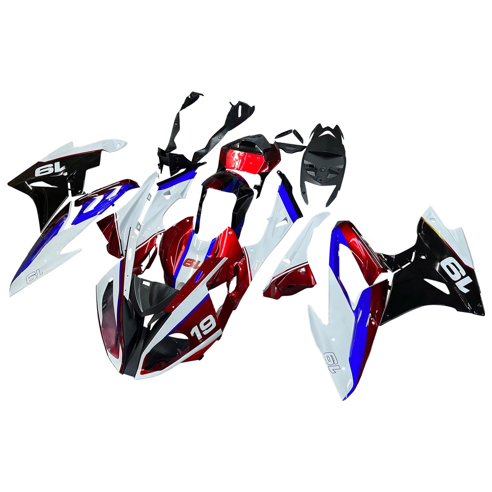 Amotopart BMW S1000RR 2017-2018 Kit Carénage Carrosserie Plastique ABS