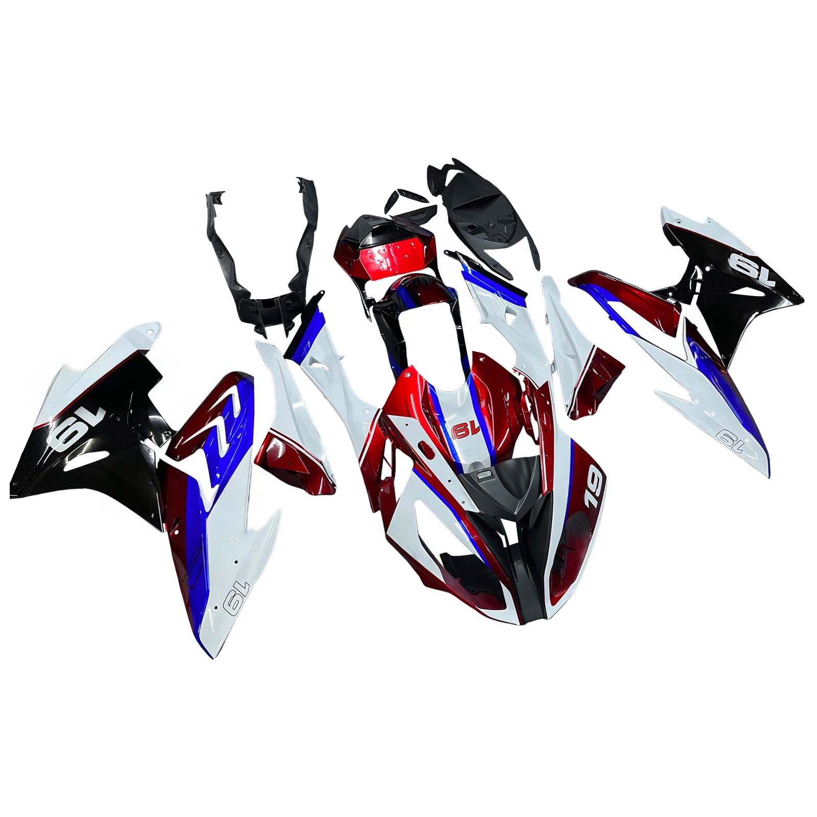 Amotopart BMW S1000RR 2017-2018 Kit Carénage Carrosserie Plastique ABS
