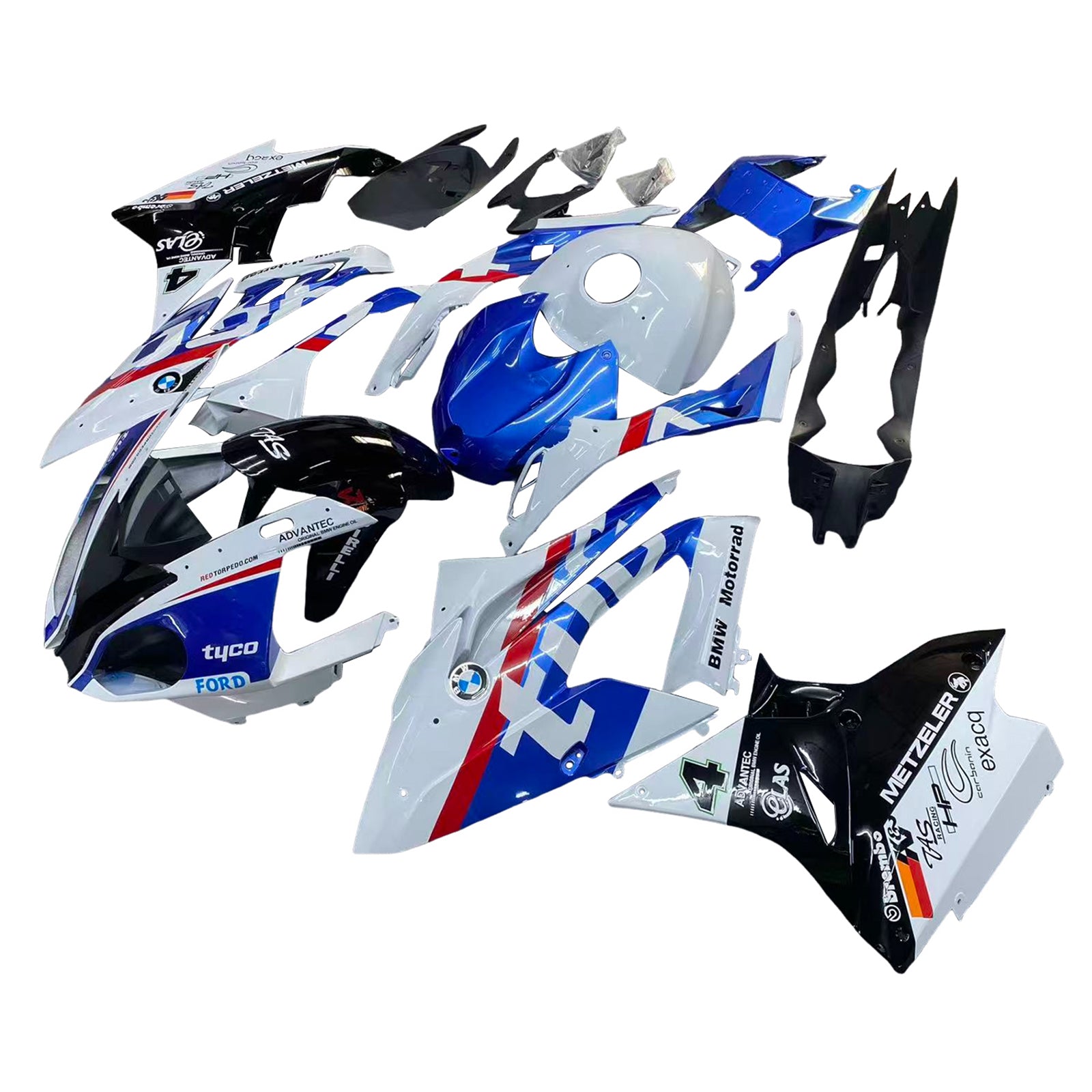 Amotopart BMW S1000RR 2017-2018 ABS kunststof carrosseriekuipset