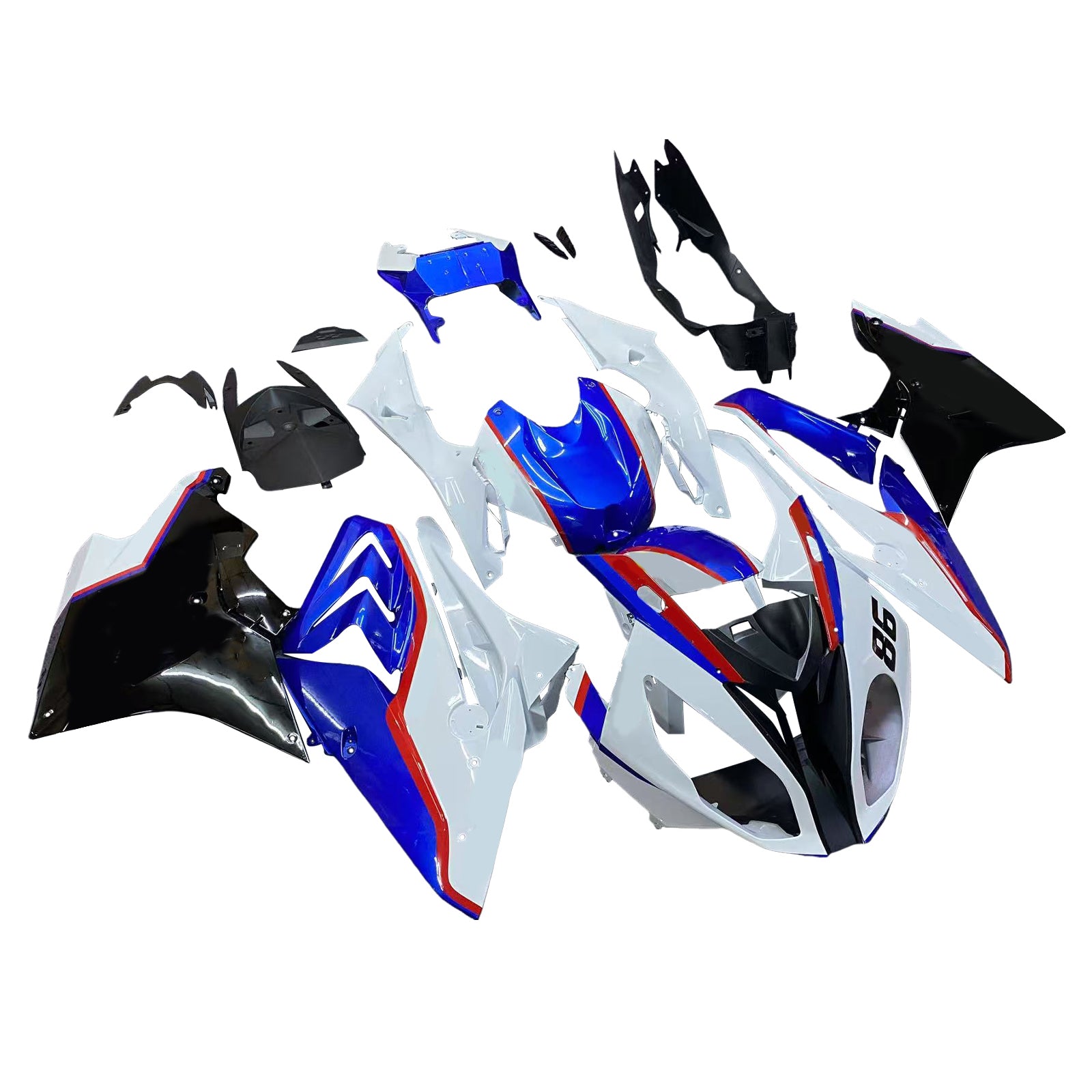 Amotopart BMW S1000RR 2017-2018 ABS muovinen korin suojasarja