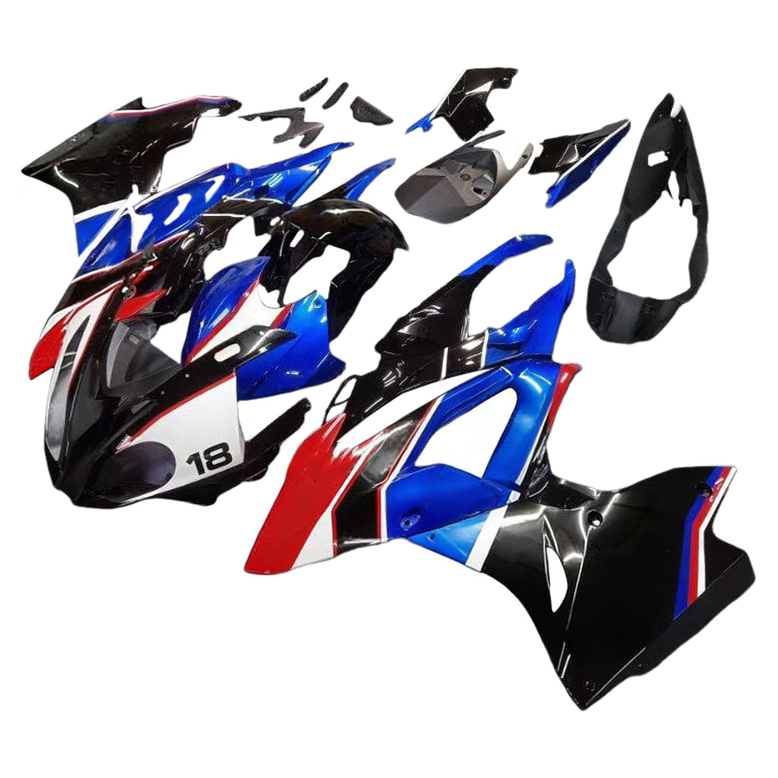 Amotopart BMW S1000RR 2017-2018 Kit Carénage Carrosserie Plastique ABS