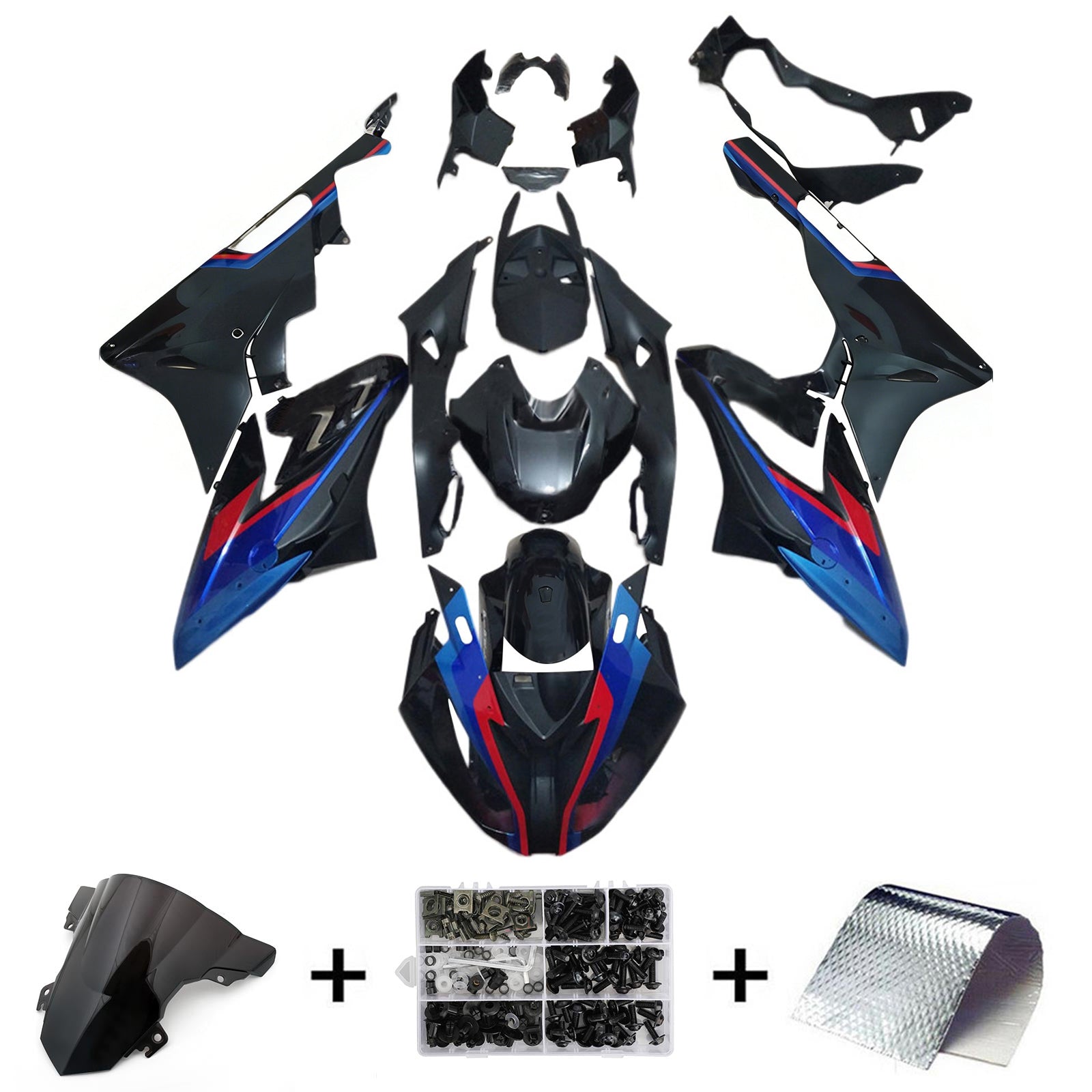Amotopart BMW S1000RR 2017-2018 ABS muovinen korin suojasarja