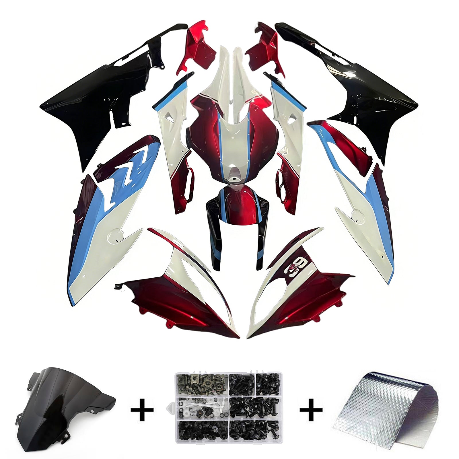 Amotopart BMW S1000RR 2017-2018 ABS muovinen korin suojasarja
