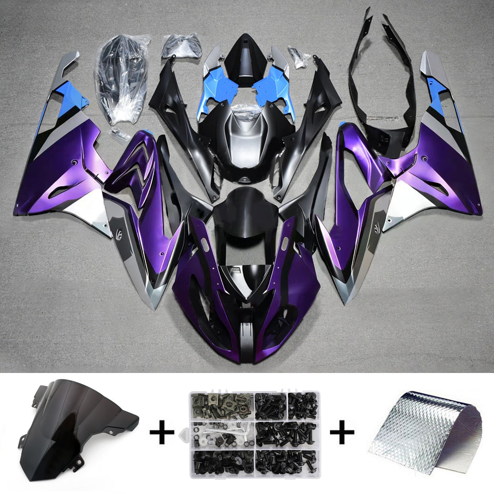 Kit de carénage d'injection pour BMW S1000RR 2017-2018 Carrosserie Plastique ABS
