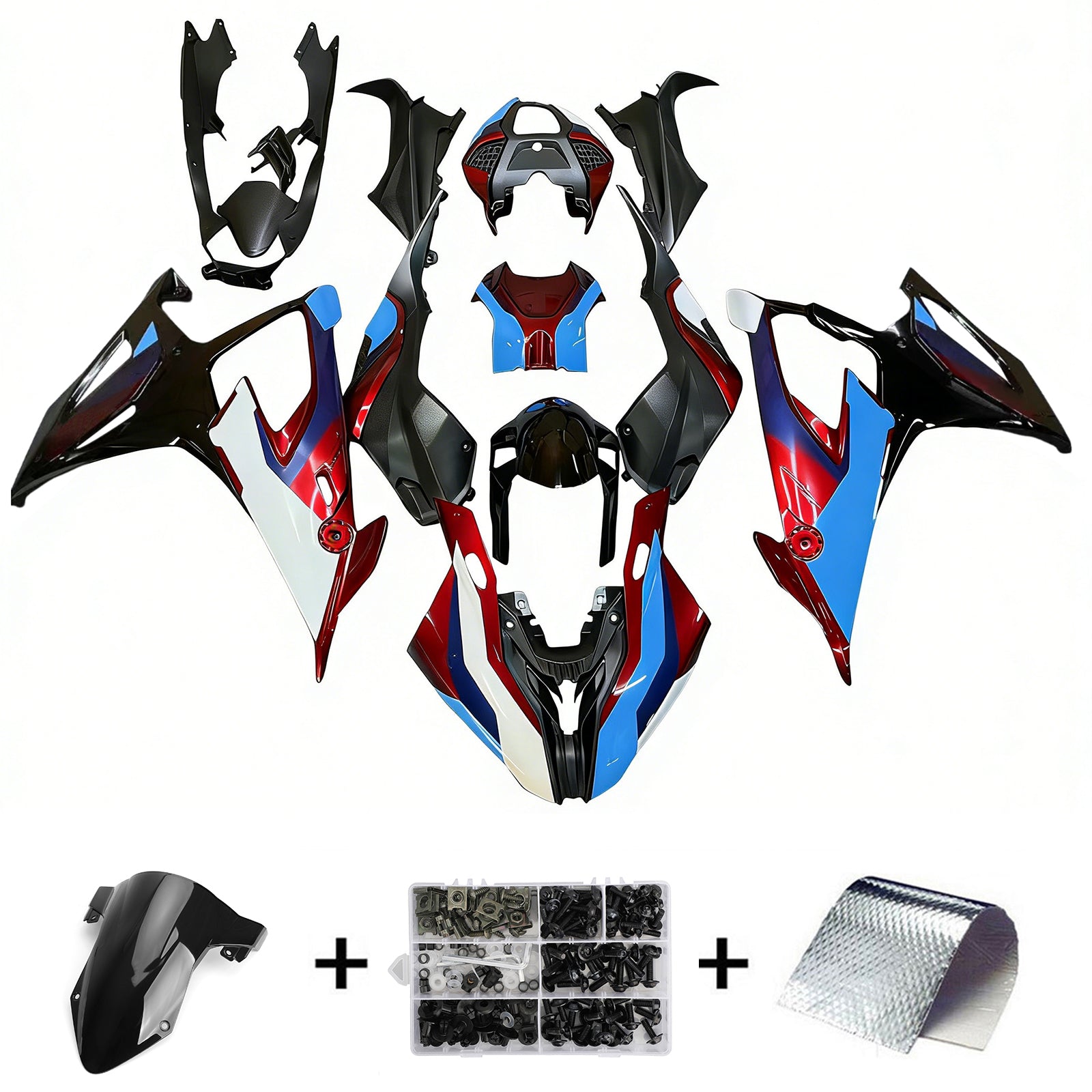 Kit de carénage 'injection Amotopart carrosserie plastique ABS pour BMW S1000RR 2019-2022 générique