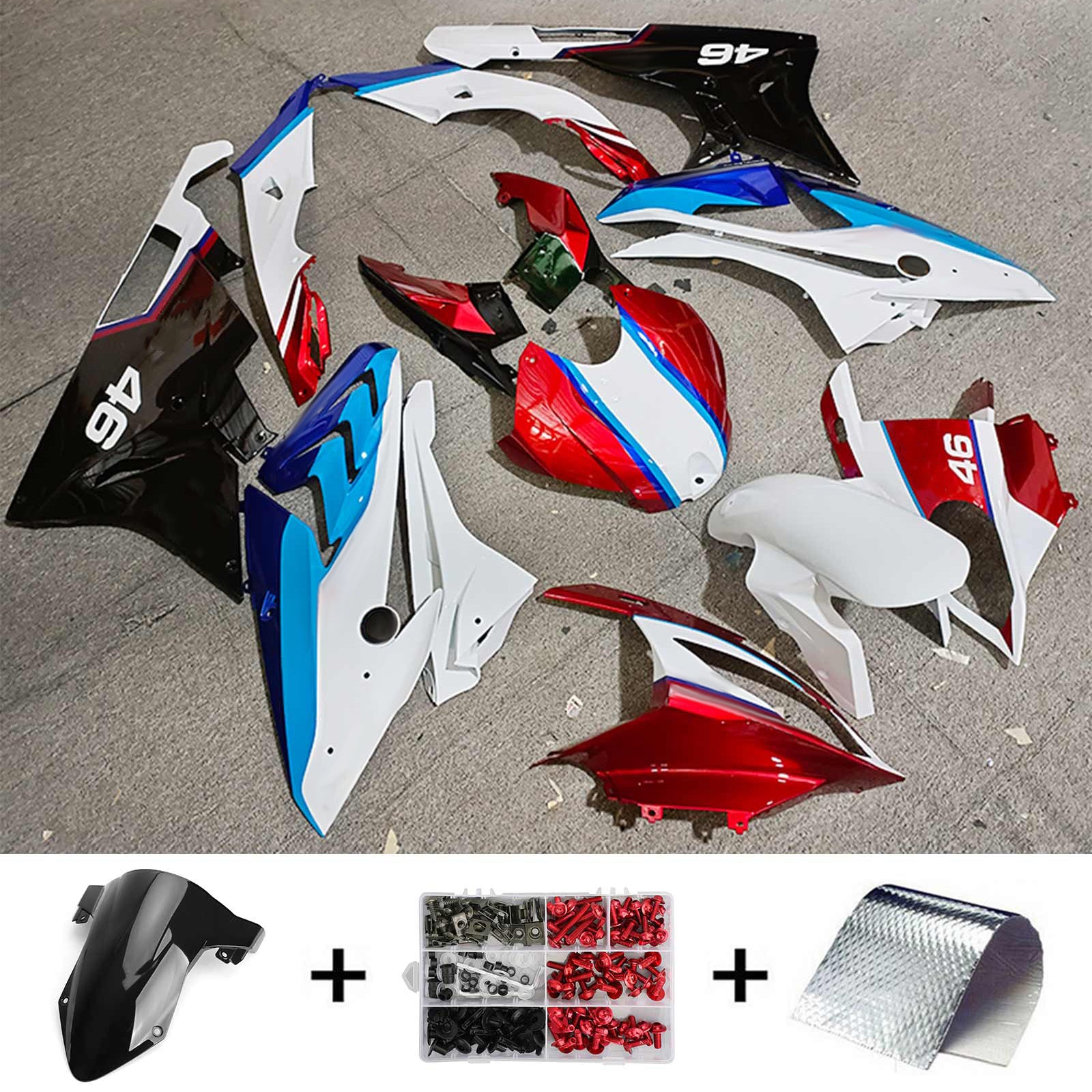 Kit de carénage Amotopart pour BMW S1000RR 2019-2022 Générique