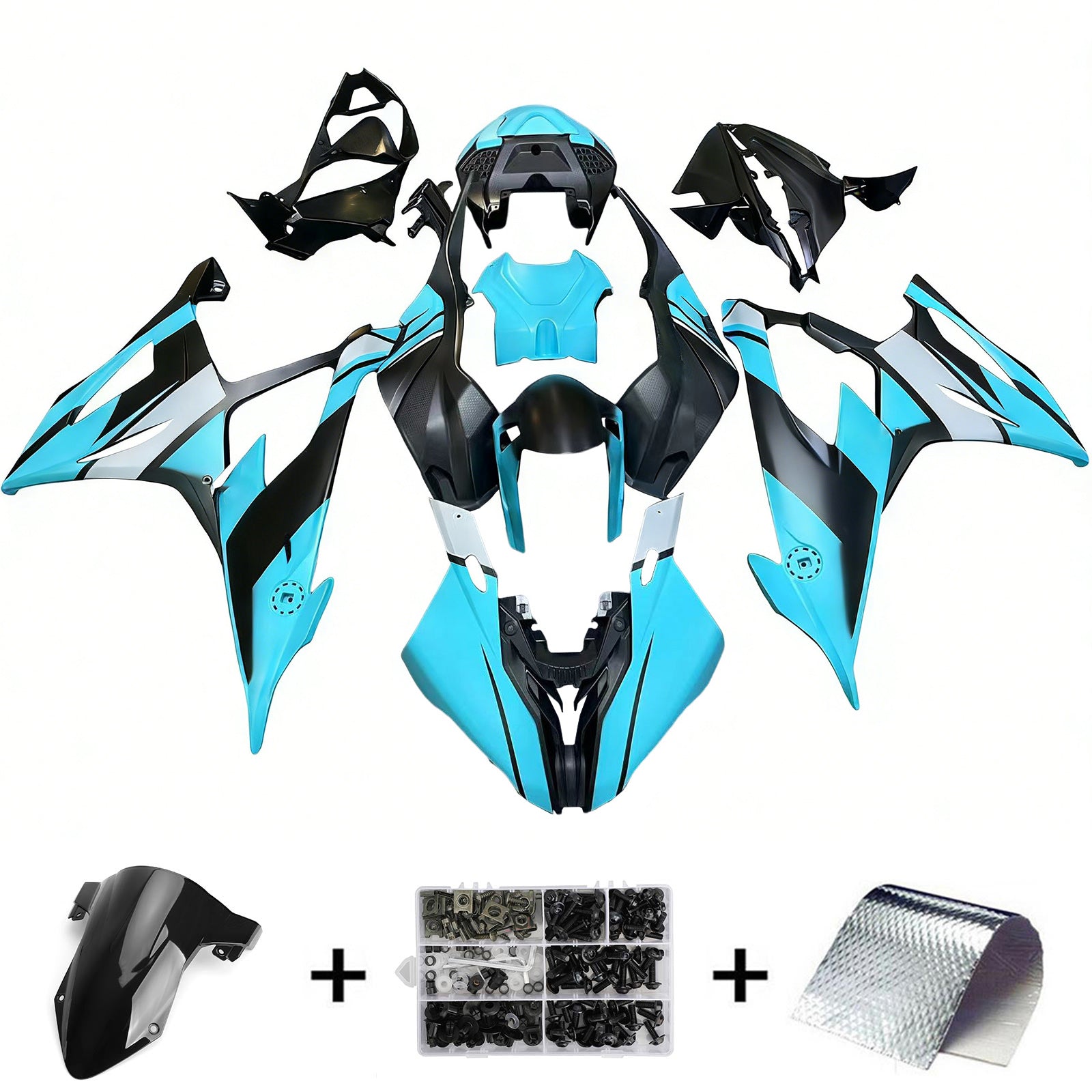 Amotopart BMW M1000RR S1000RR 2019-2022 KIT DE FARESAGE CORROSSERIE PLASTER ABS